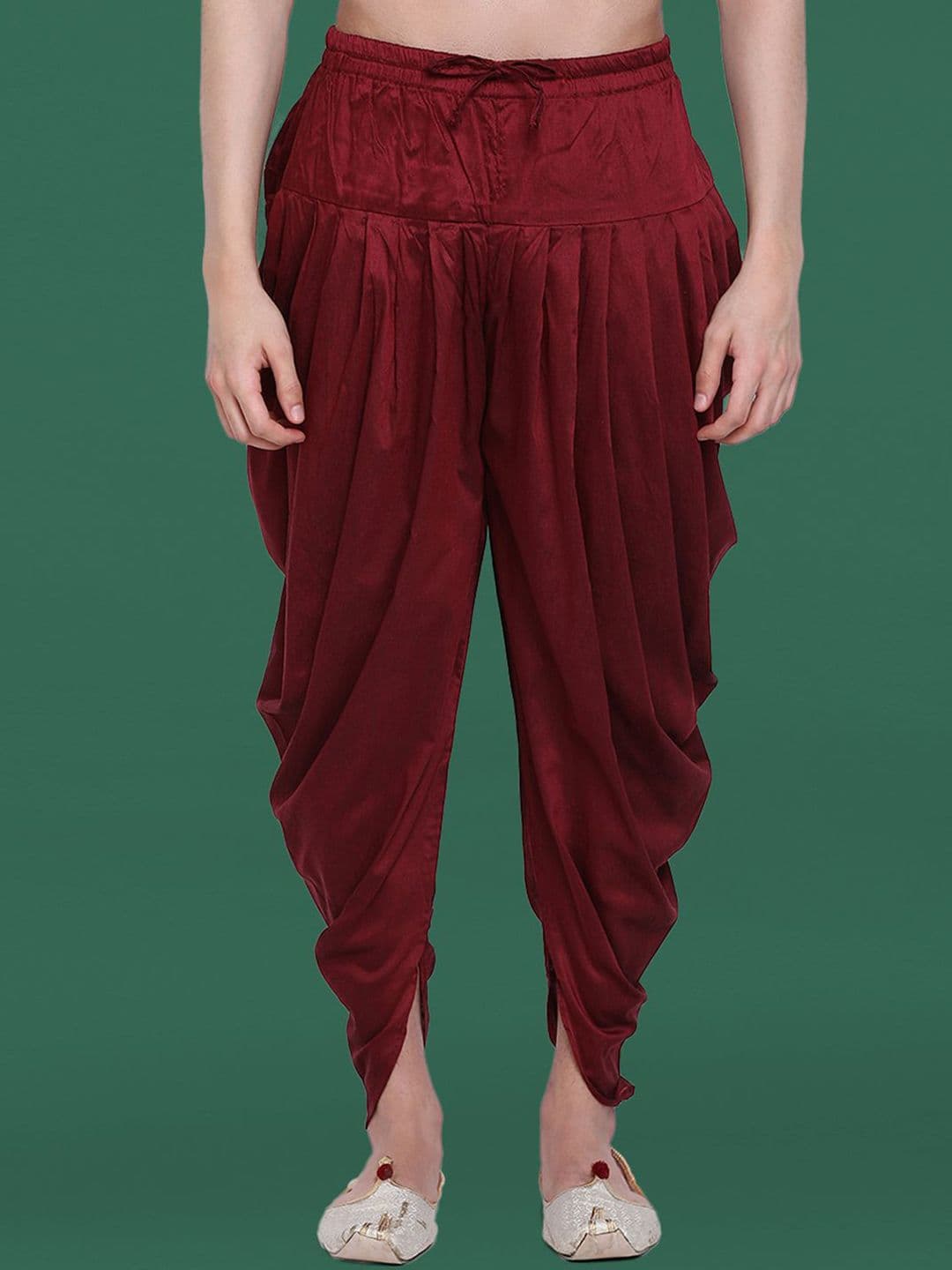 Sangria Mid Rise Pleated Dhoti - view 1