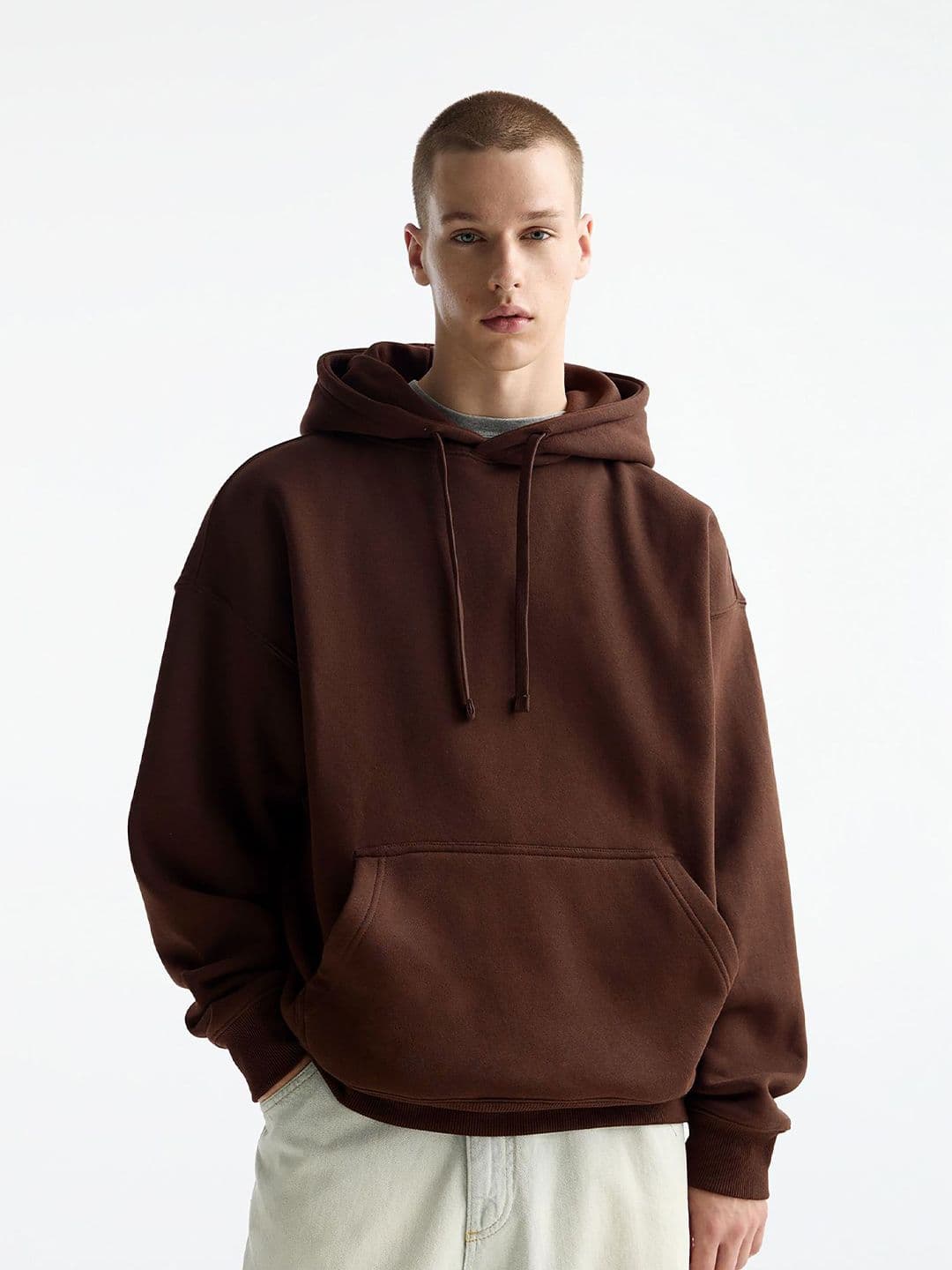 MISCHIEF MONKEY Men Solid Hooded Pullover Sweatshirt - view 1