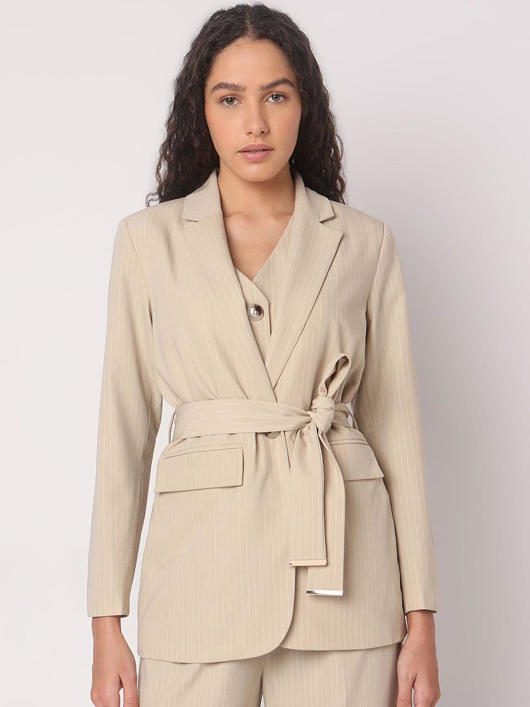 Vero Moda Striped Single-Breasted Formal Blazers - view 1