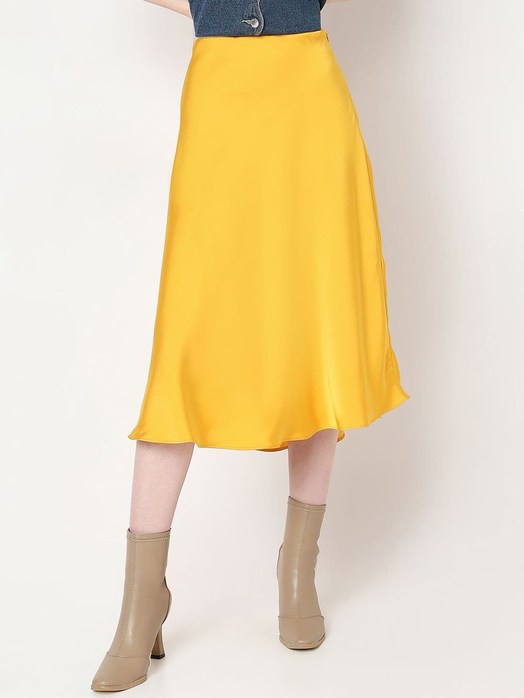 Vero Moda Women Solid Flared Midi Skirt - view 1