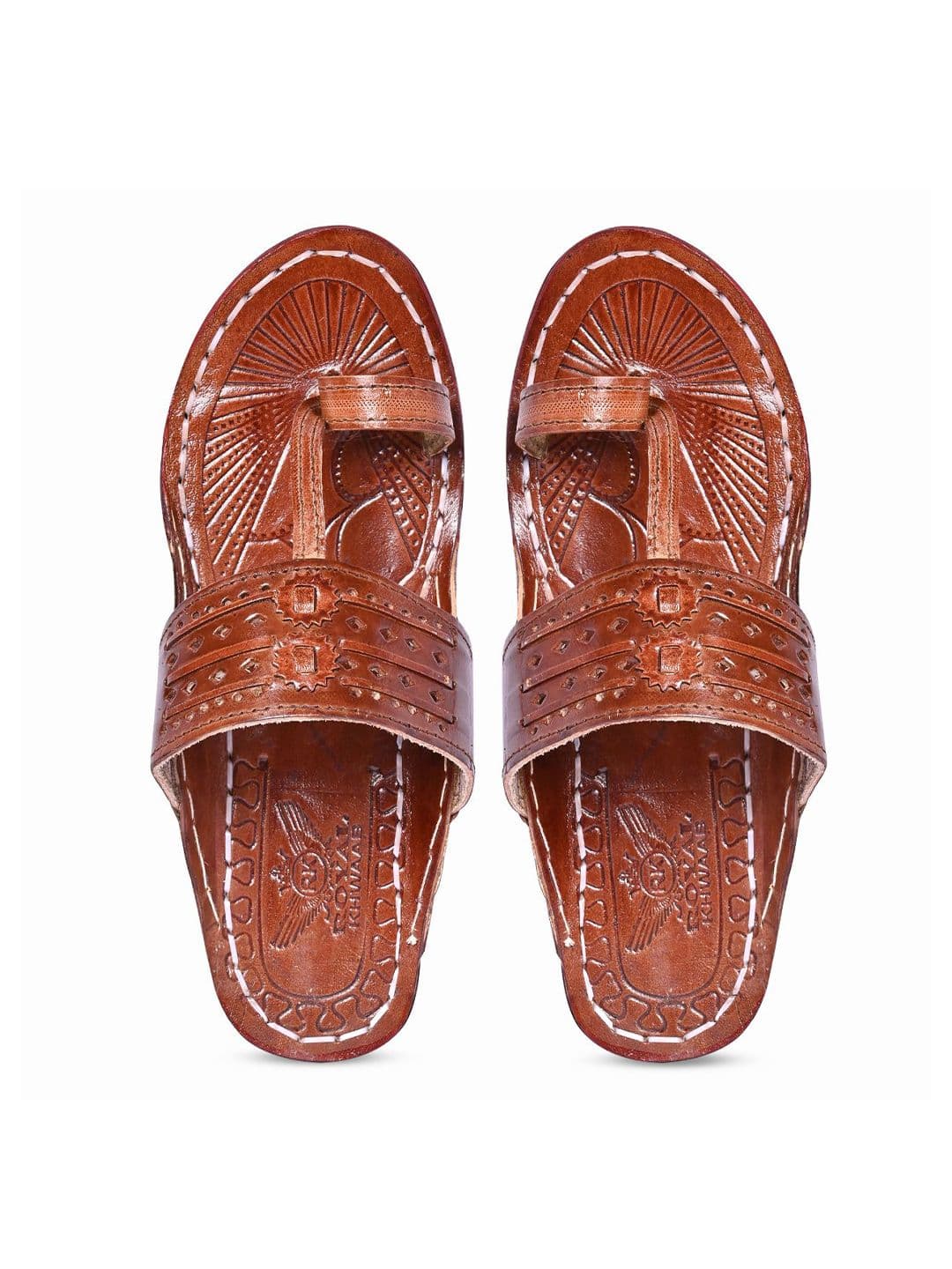 ROYAL KHWAAB Men Ethnic Leather Comfort Sandals - view 1