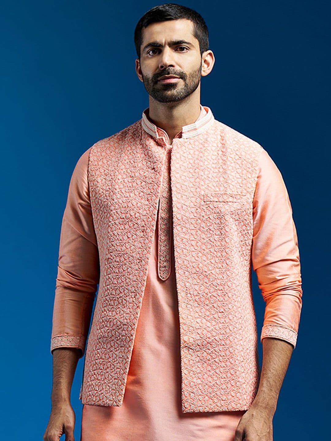 VASTRAMAY Men Embroidered Nehru Jacket - view 1