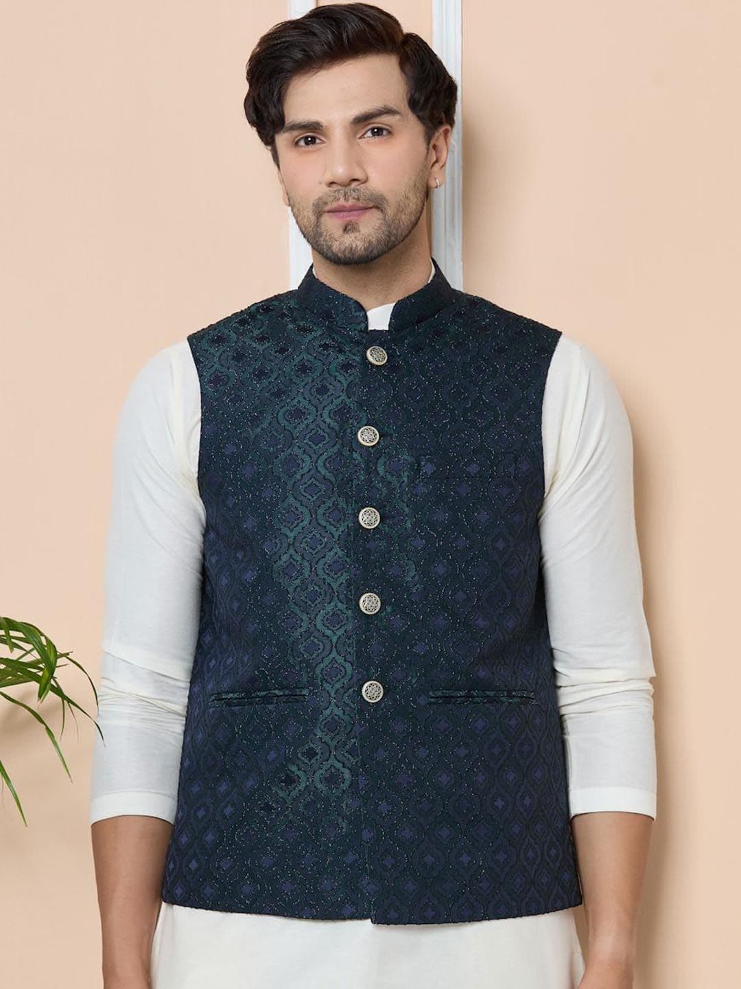 See Designs Woven Design Nehru Jackets - view 1