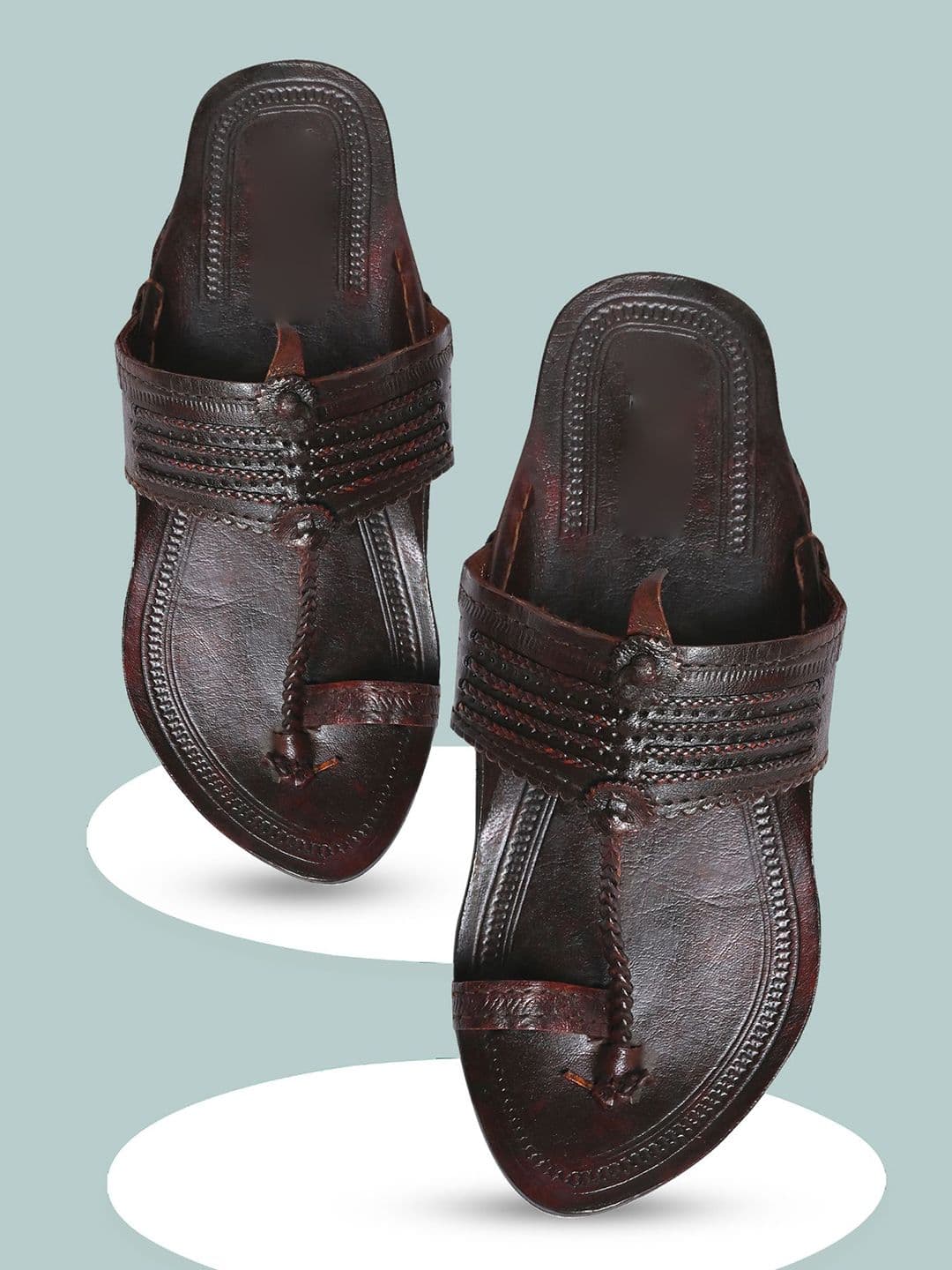 ROYAL KHWAAB Men Ethnic Leather Comfort Sandals - view 1
