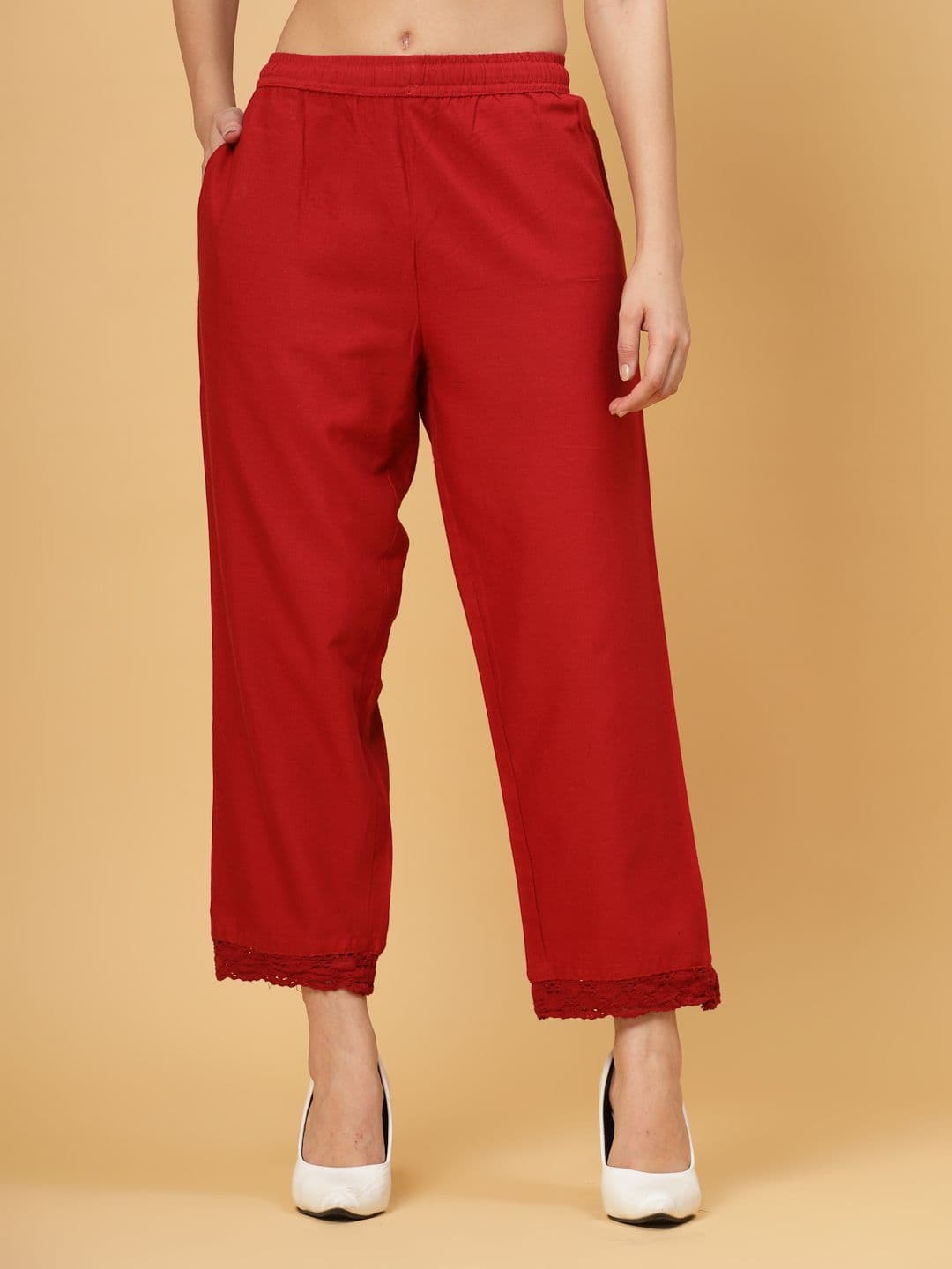 Pistaa Women Solid Ethnic Palazzos - view 1
