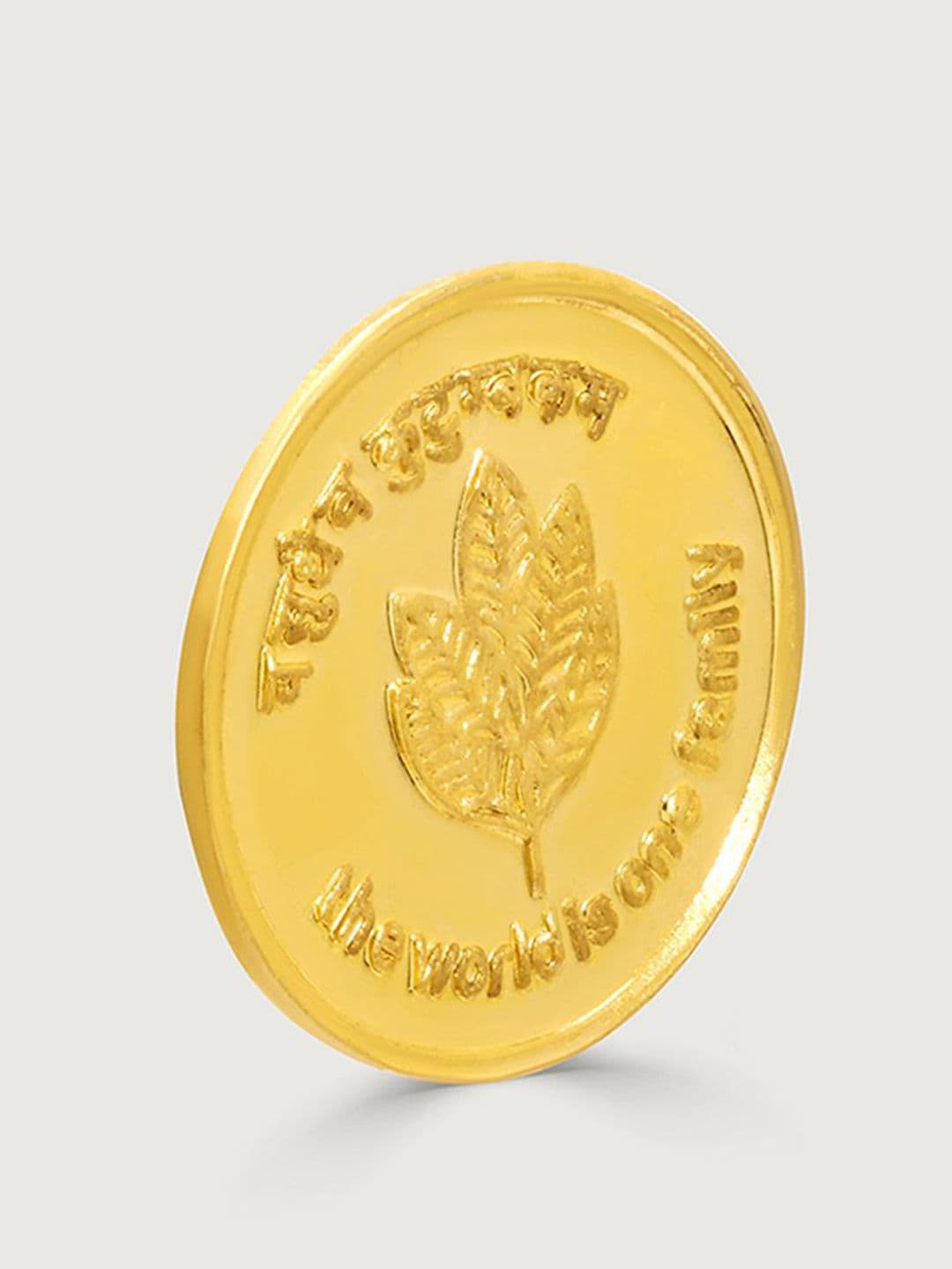 Mia by Tanishq 24KT Gold Mango Leaf Coin - 0.5 gm - view 1