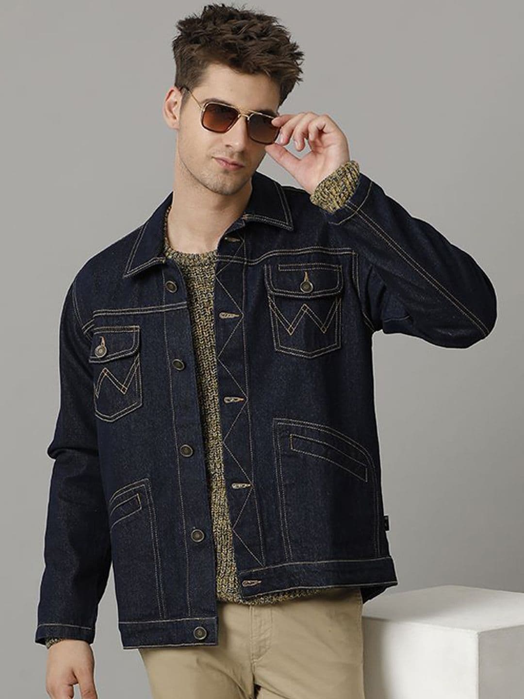 TEMPLE OF DENIM Men Outdoor Denim Jacket - view 1