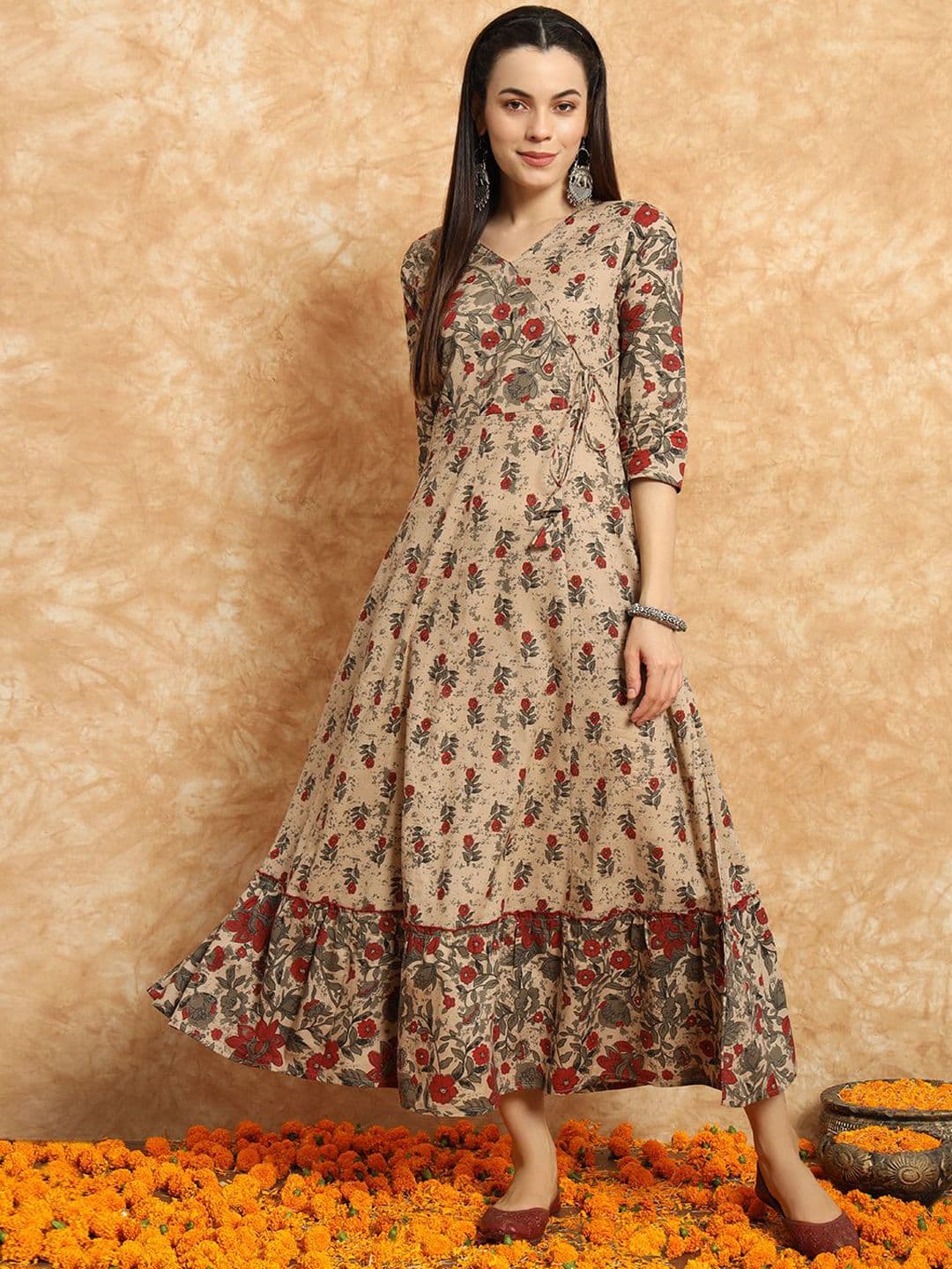 Sa Rasa Women Floral Printed Anarkali Kurta - view 1