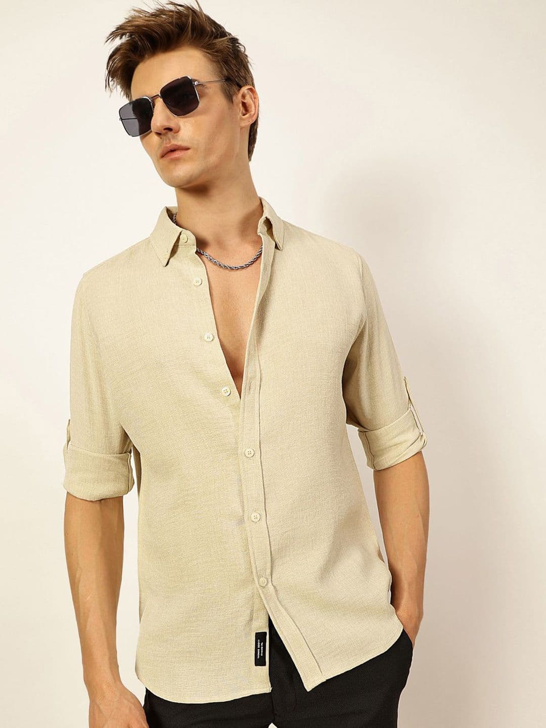 Thomas Scott Men Slim Fit Button-Down Collar Casual Shirt - view 1