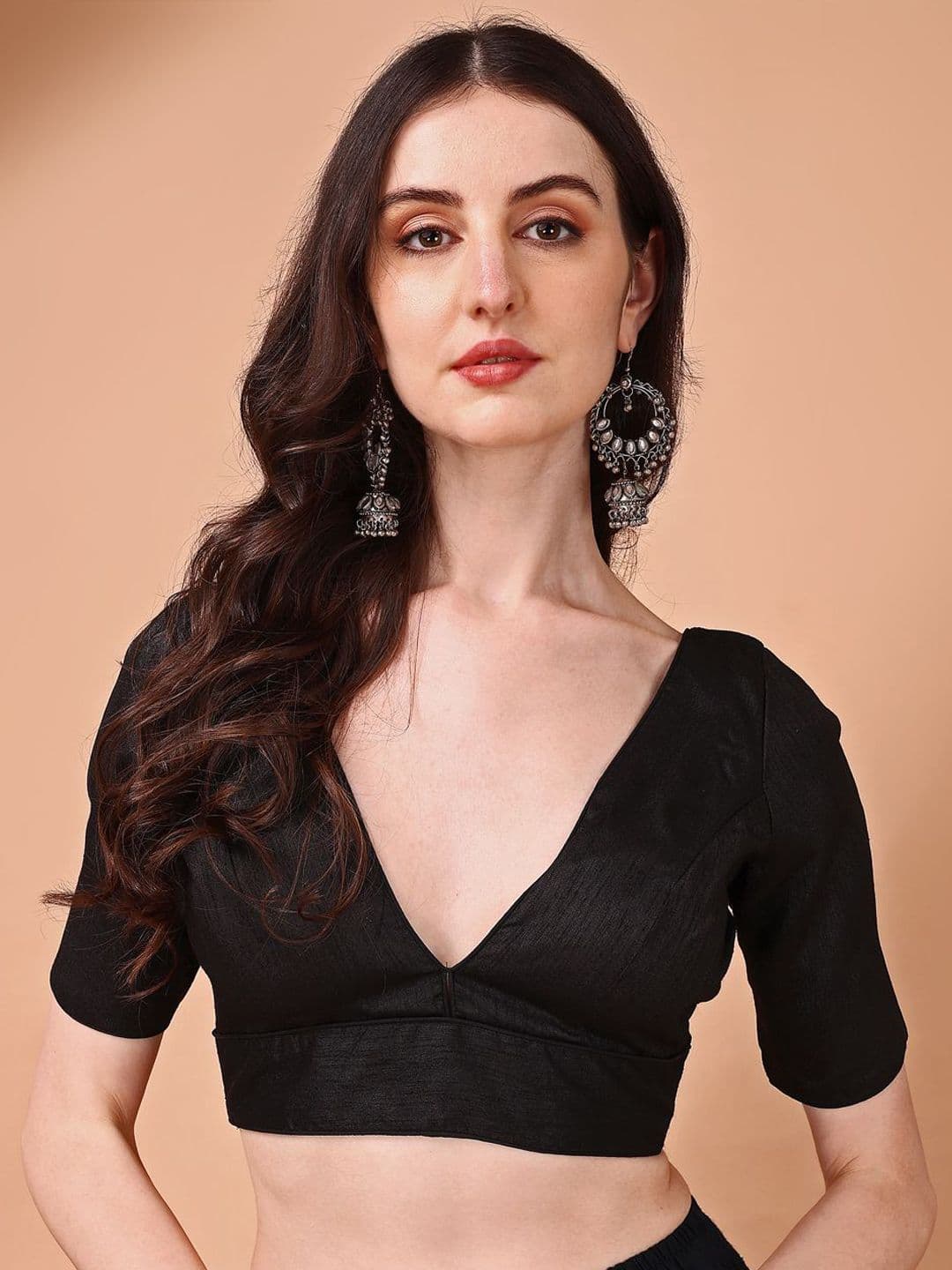 Tikhi Imli V-Neck Short Sleeves Saree Blouse - view 1
