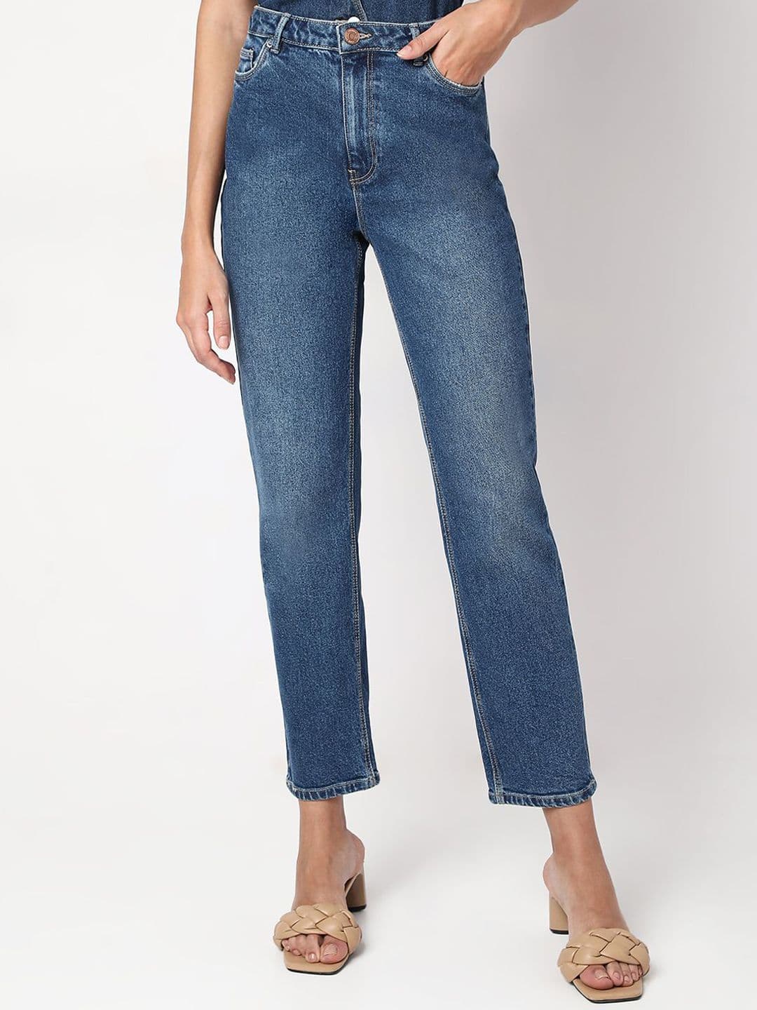 Vero Moda Women High-Rise Light Fade Cotton Stretchable Jeans - view 1