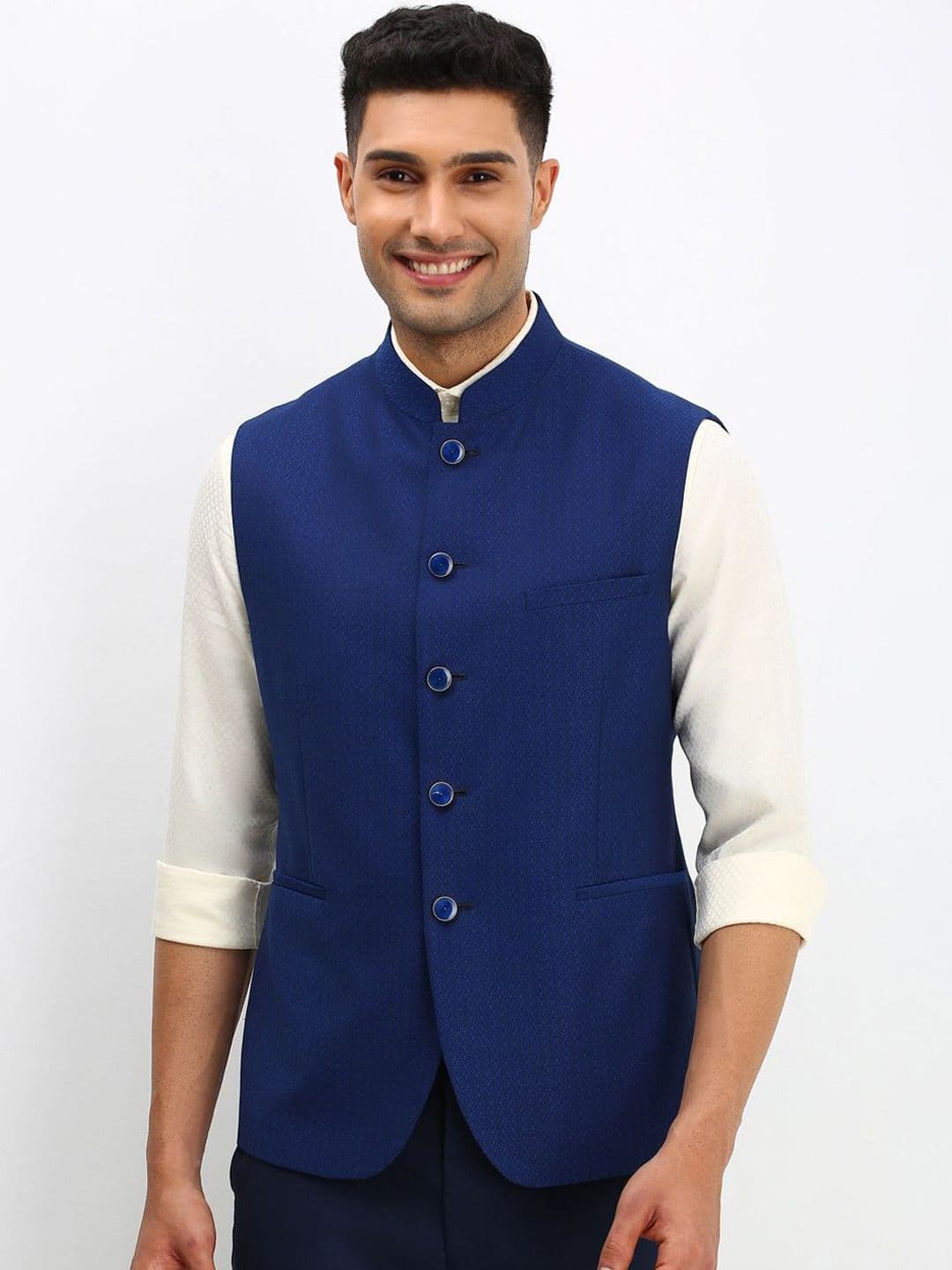 Allen Solly Men Self Design Nehru Jackets - view 1