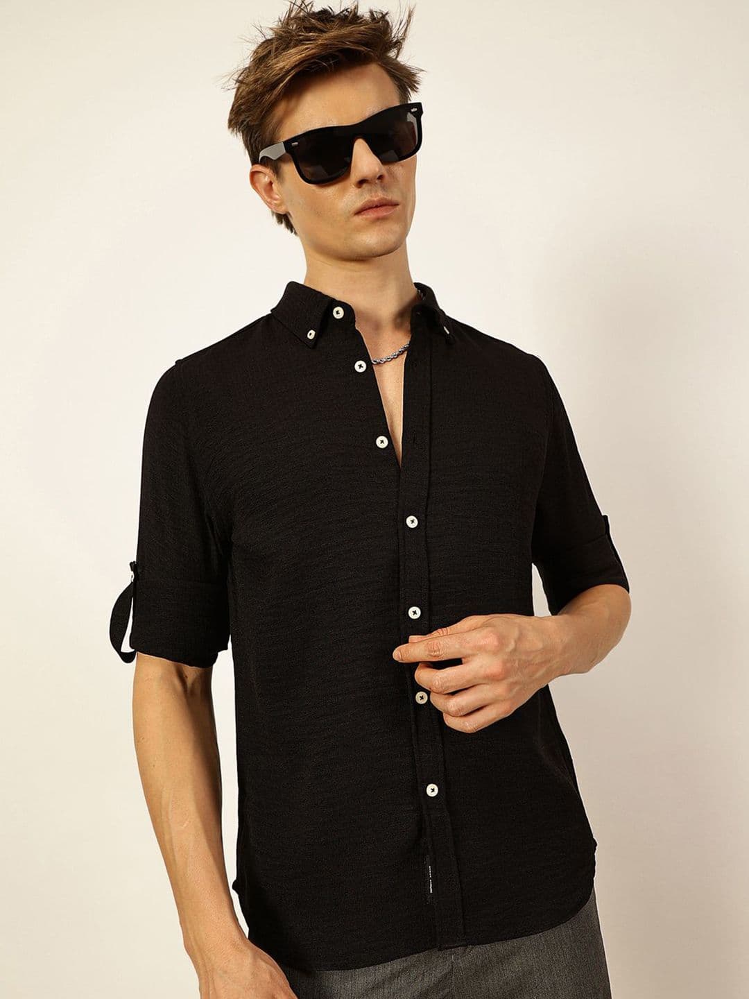 Thomas Scott Men Slim Fit Button-Down Collar Casual Shirt - view 1