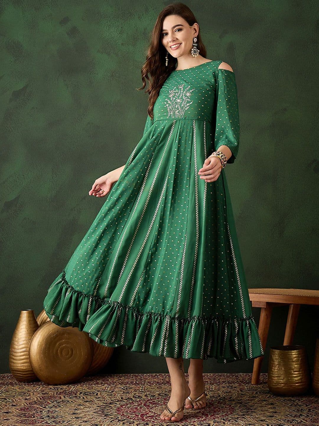 Sangria Embroidered Ethnic Dresses - view 1