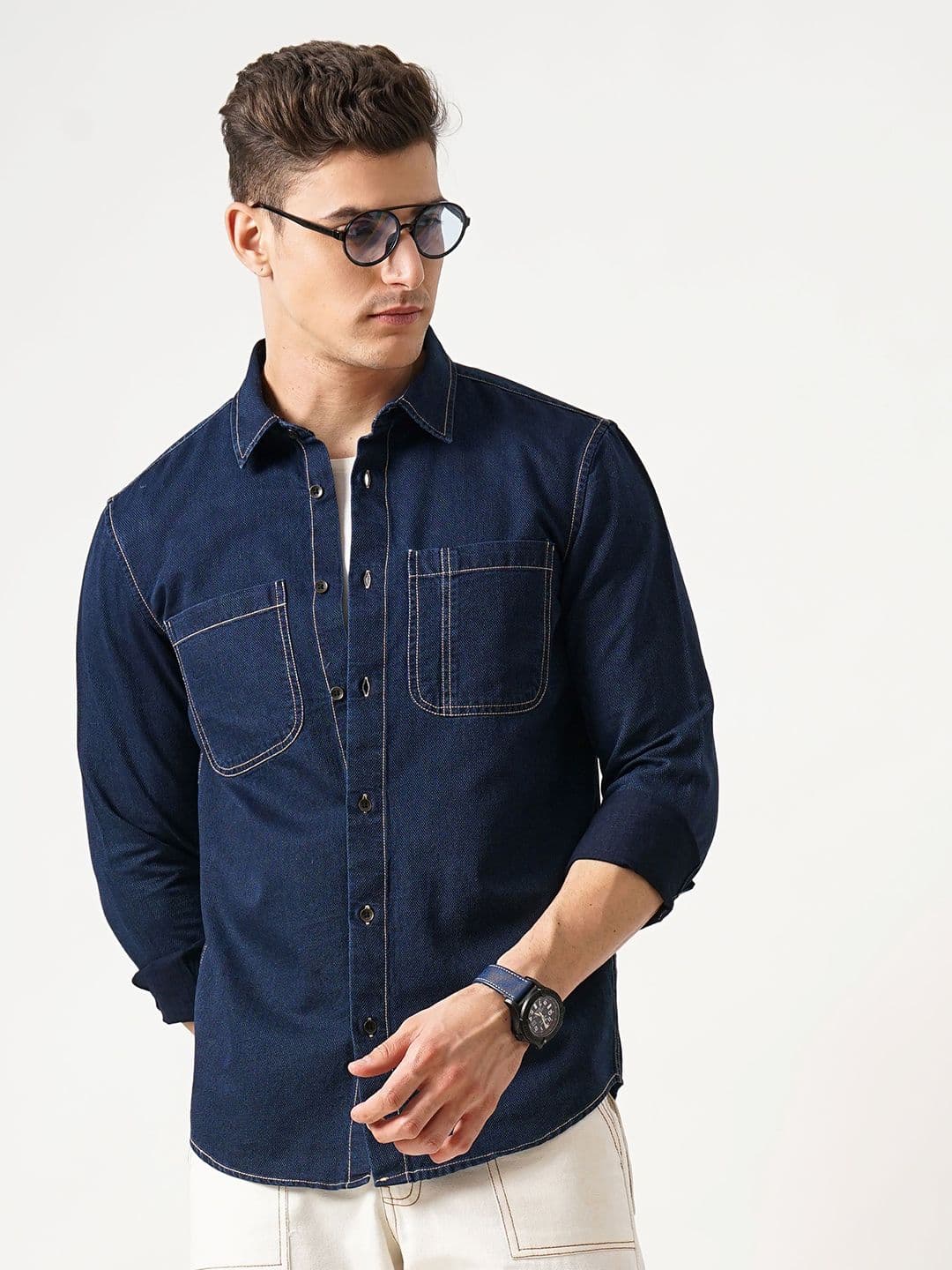 British Club Men Classic Slim Fit Opaque Casual Shirt - view 1