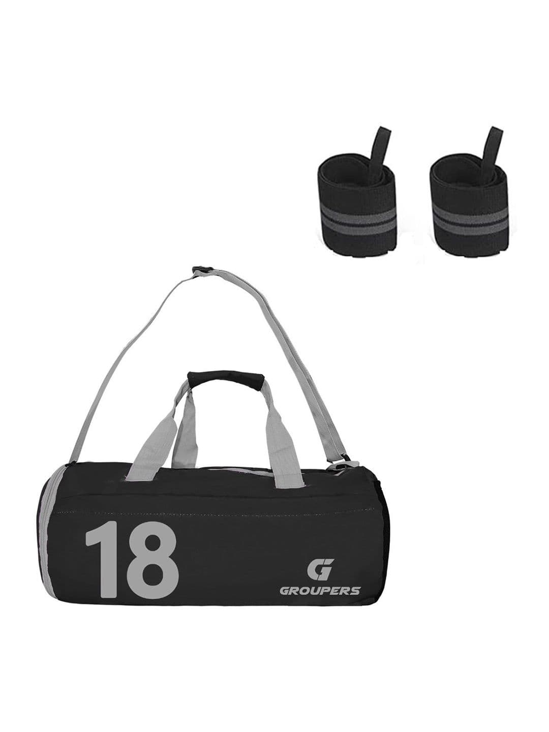 GROUPERS Medium Foldable Sports Duffel Bag With Wrist Band - view 1