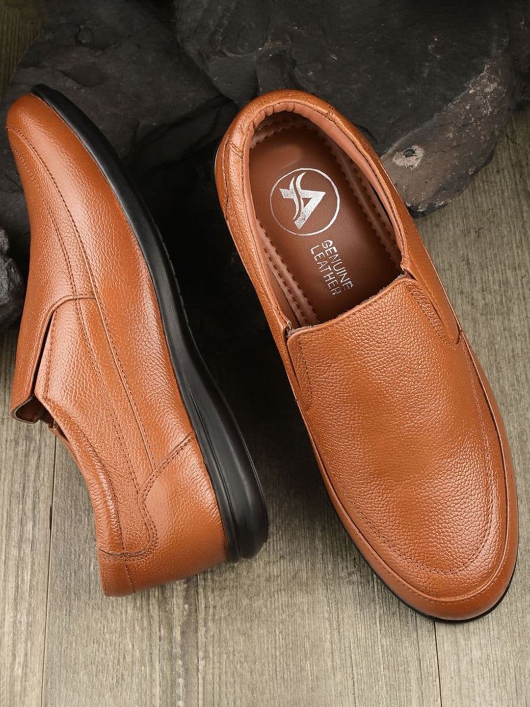 Auserio Men Leather Slip-Ons Formal Shoes - view 1