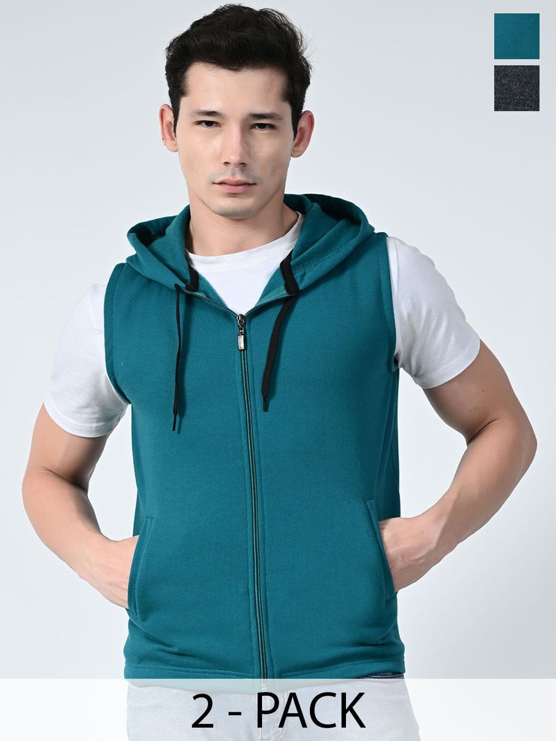 BAESD Men Pack Of 2 Lightweight Open Front Jacket - view 1