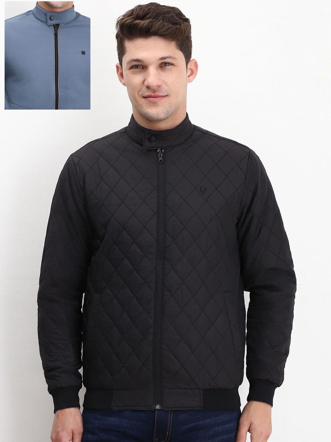 Allen Solly Men Pack of 2 Reversible Mock Collar Bomber Jacket - view 1