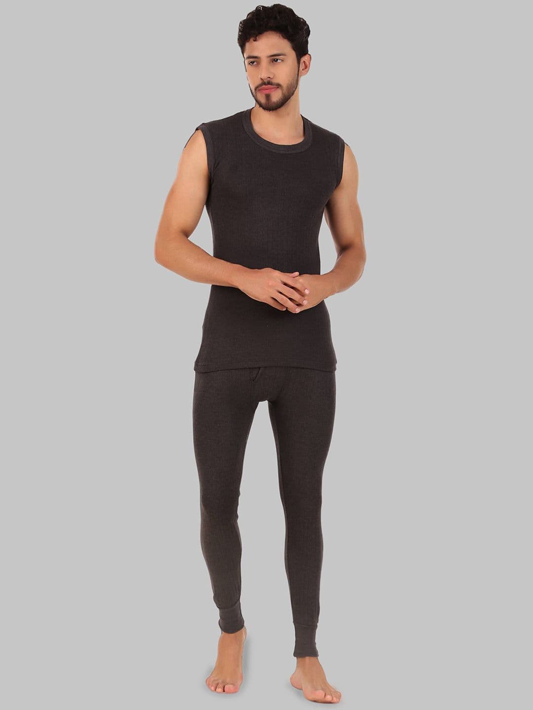 inner element Men's Round Neck Thermal Set of Sleeveless Top + Pant - view 1