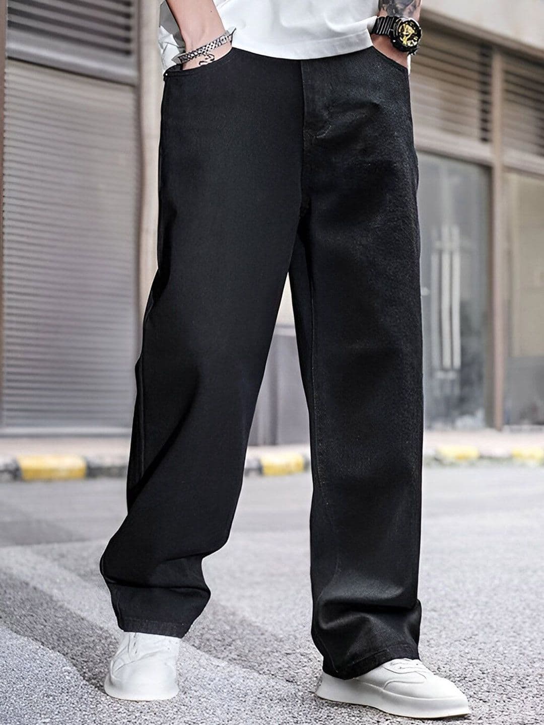 Ben Martin Men Loose Boyfriend Fit High-Rise Light Fade Stretchable Jeans - view 1