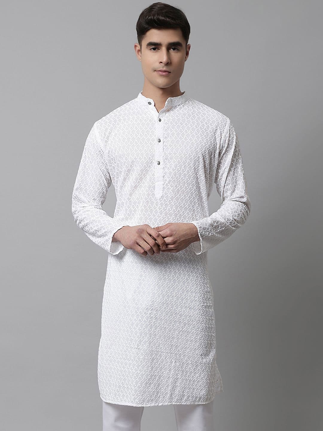 Jompers Men Woven Design Embroidered Republic Day Republic Day Kurta - view 1