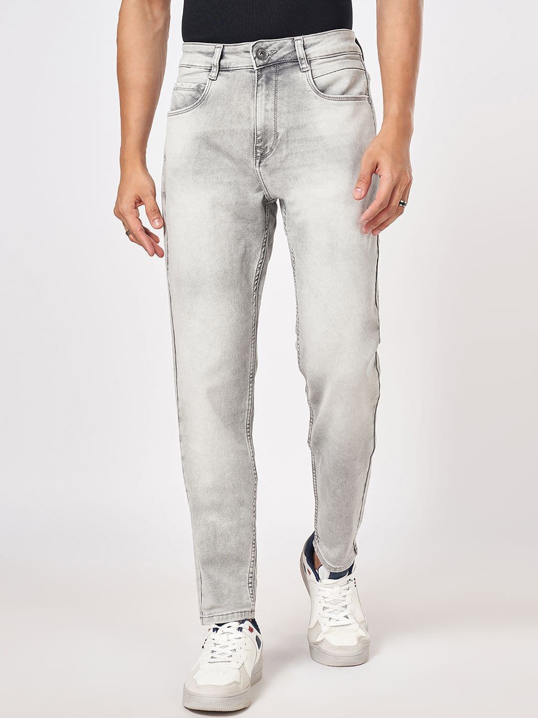 SF JEANS by Pantaloons Men Slim Fit Heavy Fade Jeans - view 1
