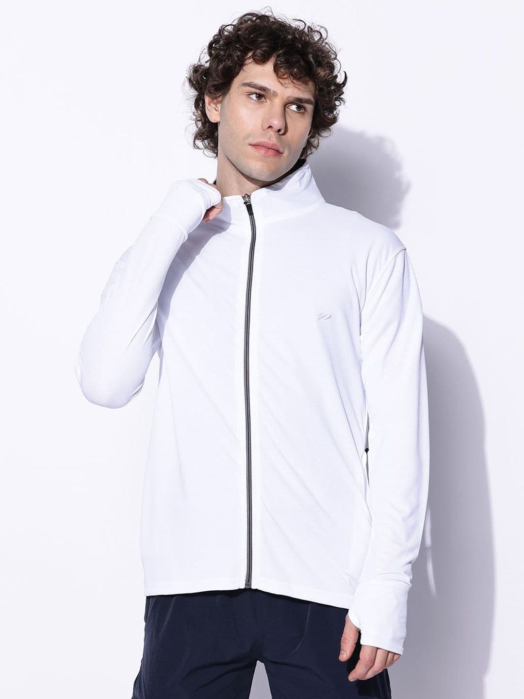 BLUE TYGA Men Lightweight Antimicrobial Outdoor Biker Sunscreen Jacket with UPF 50+