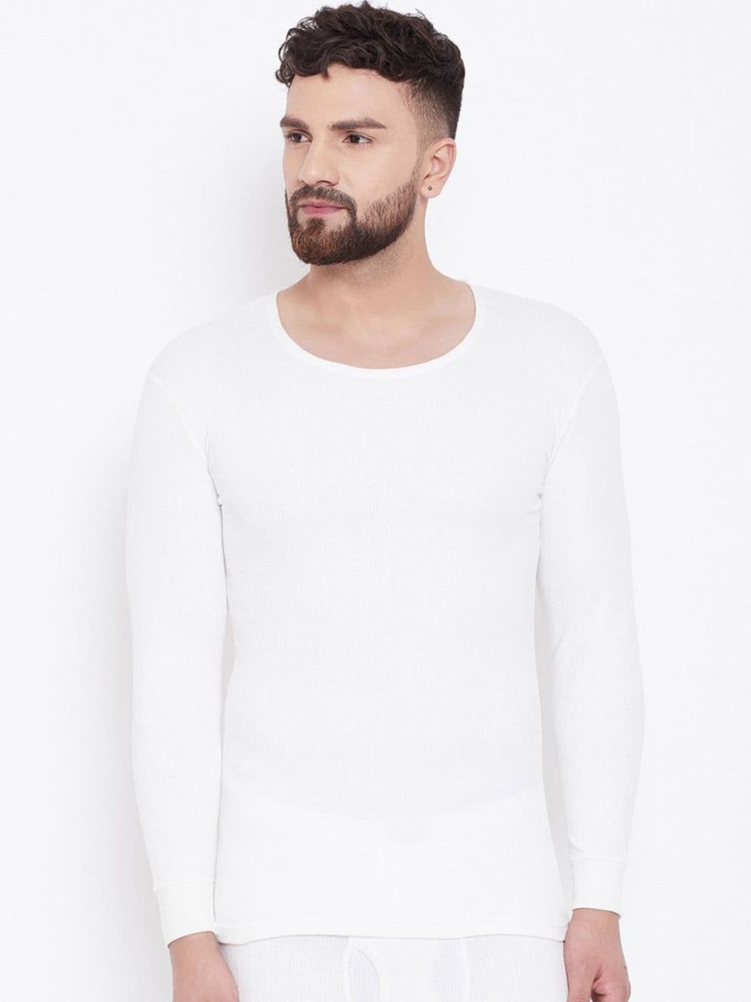 NEVA Men Solid Cotton Striped Thermal Tops - view 1