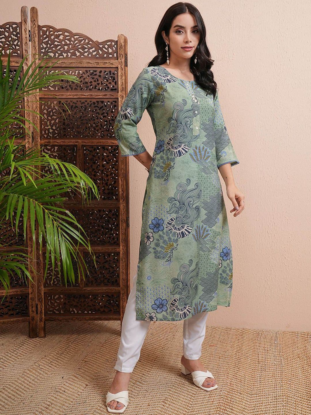 Vishudh Women Floral Printed Floral Kurta - view 1