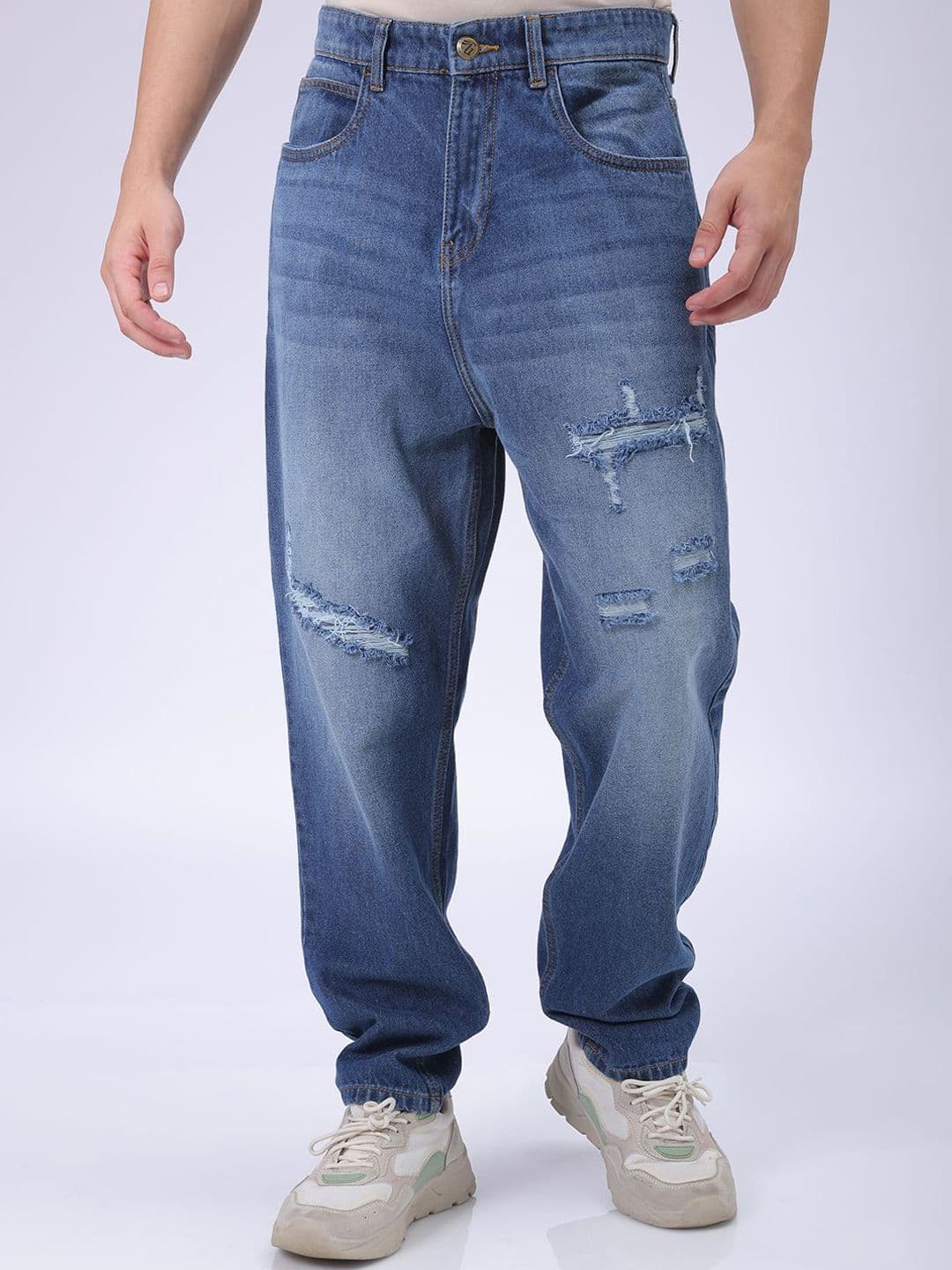 The Indian Garage Co Men Tapered Fit Light Fade Jeans - view 1