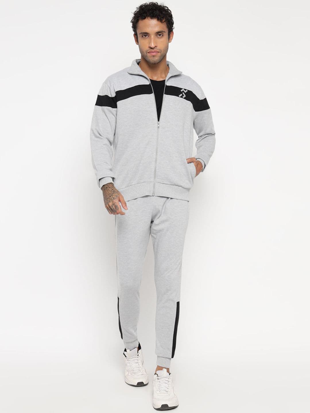 OFF LIMITS Men Solid Sweatshirt & joggers Tracksuit