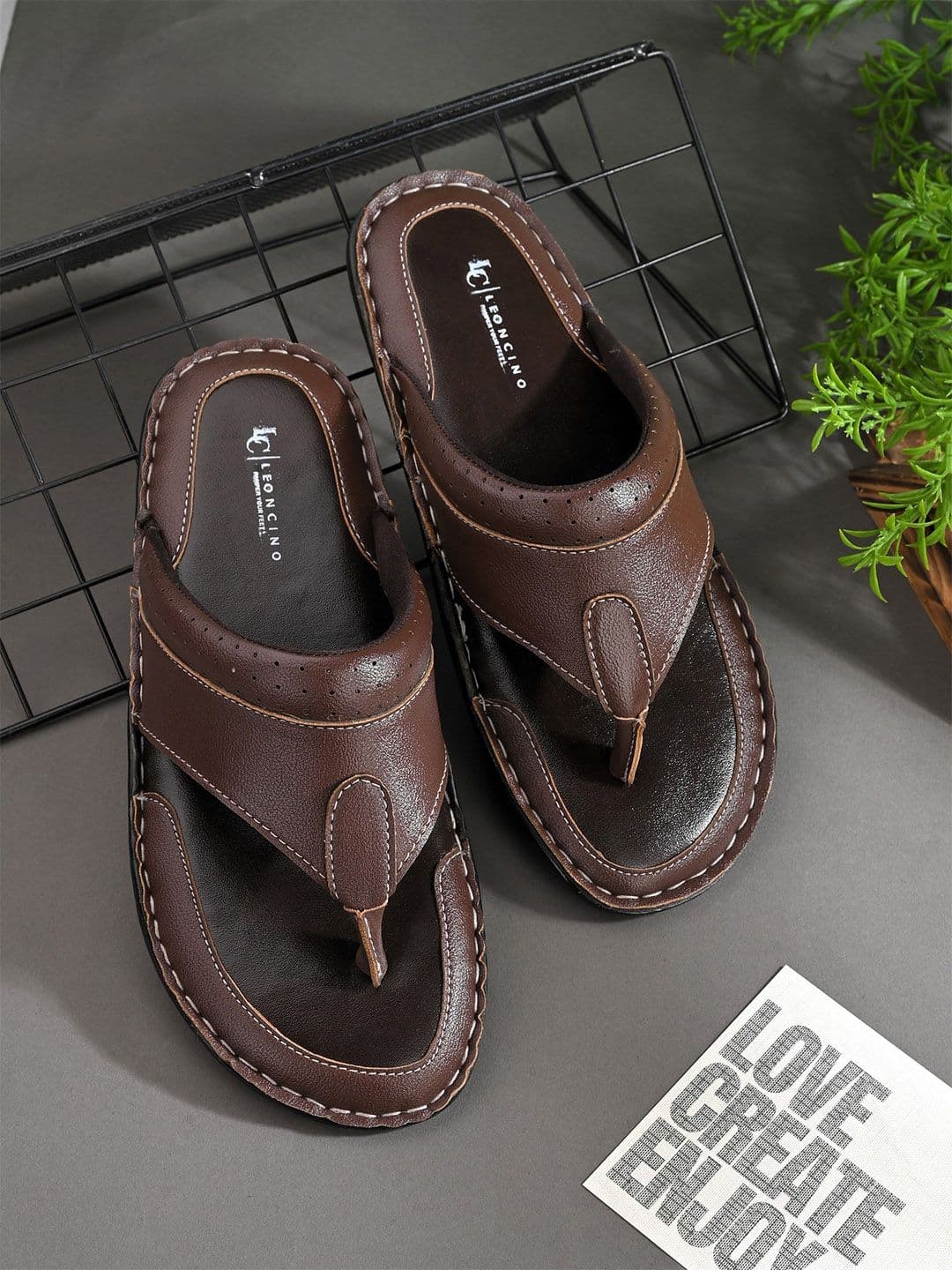 LEONCINO Men Ethnic Slip-On Comfort Sandals - view 1