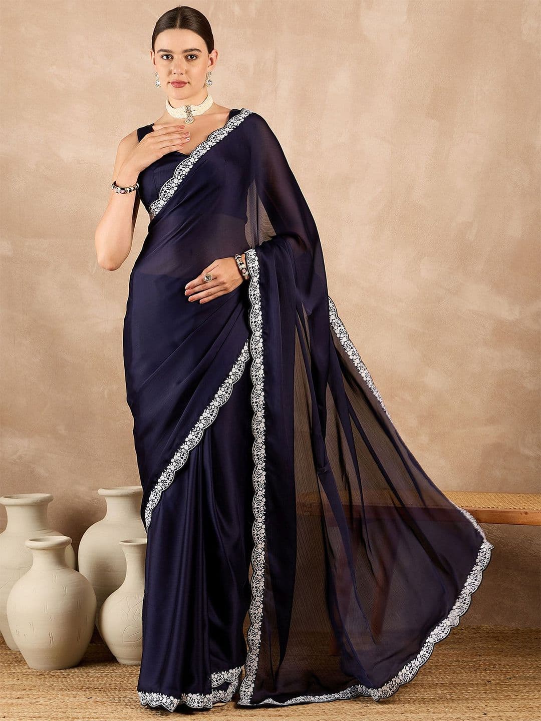 all about you Satin Saree - view 1