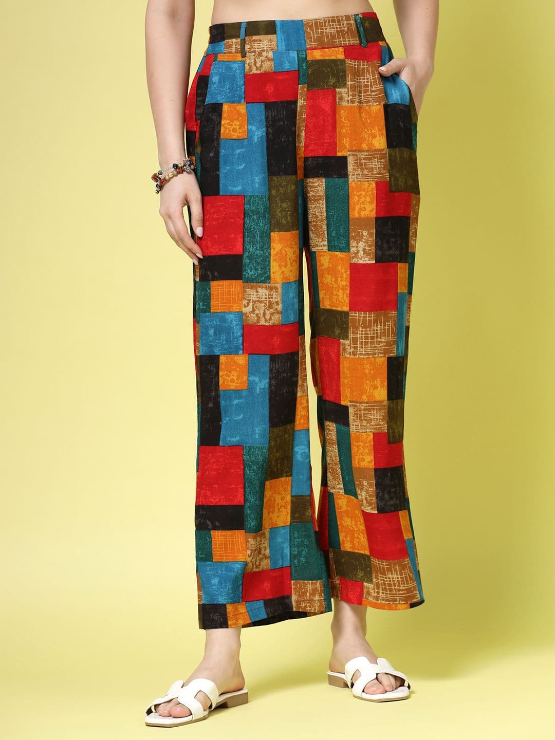 BEING NAUGHTY Women Checked Printed Palazzos - view 1