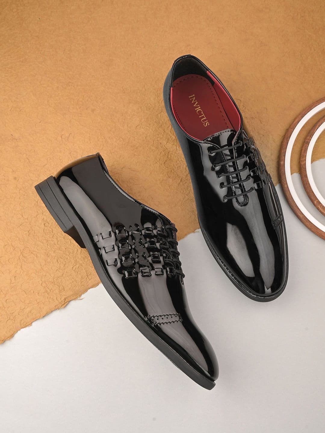 INVICTUS Men Solid Formal Lace Up Derby - view 1