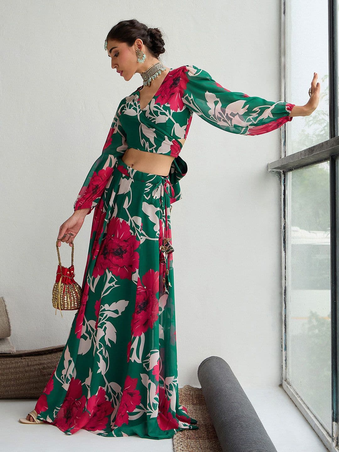 Shae by SASSAFRAS Printed Ready to Wear Lehenga & - view 1