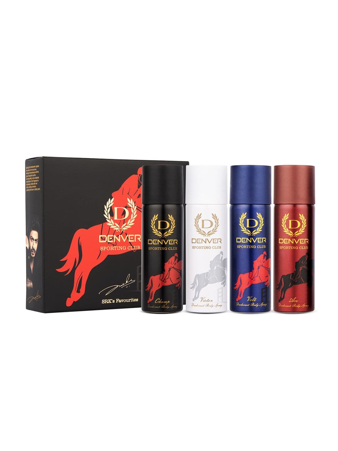 Denver Men Set Of 4 SRK Autograph Sporting Club Deodorants - 50ml Each - view 1