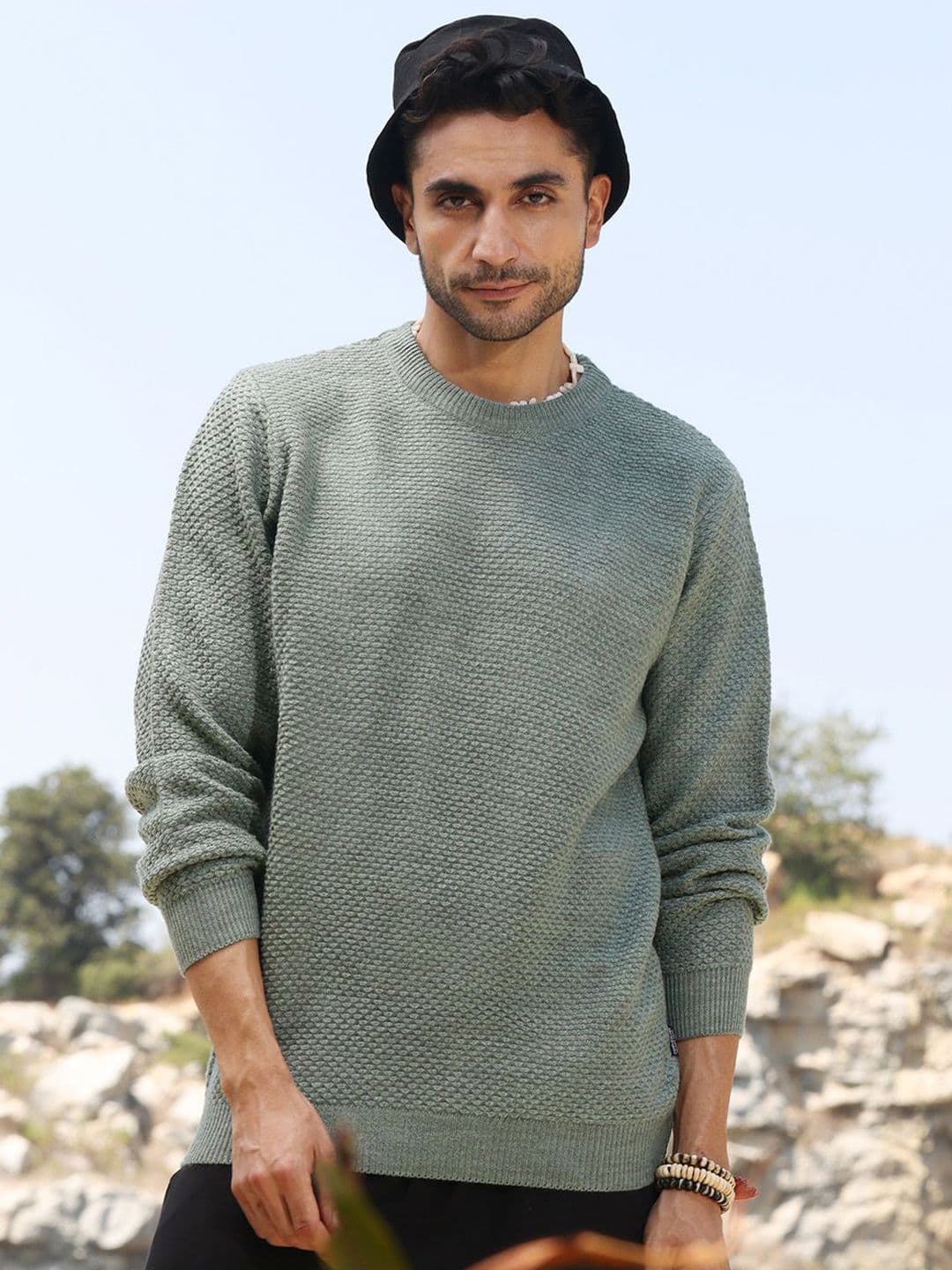 CAHOOT Men Cable Knit Cotton Pullover - view 1