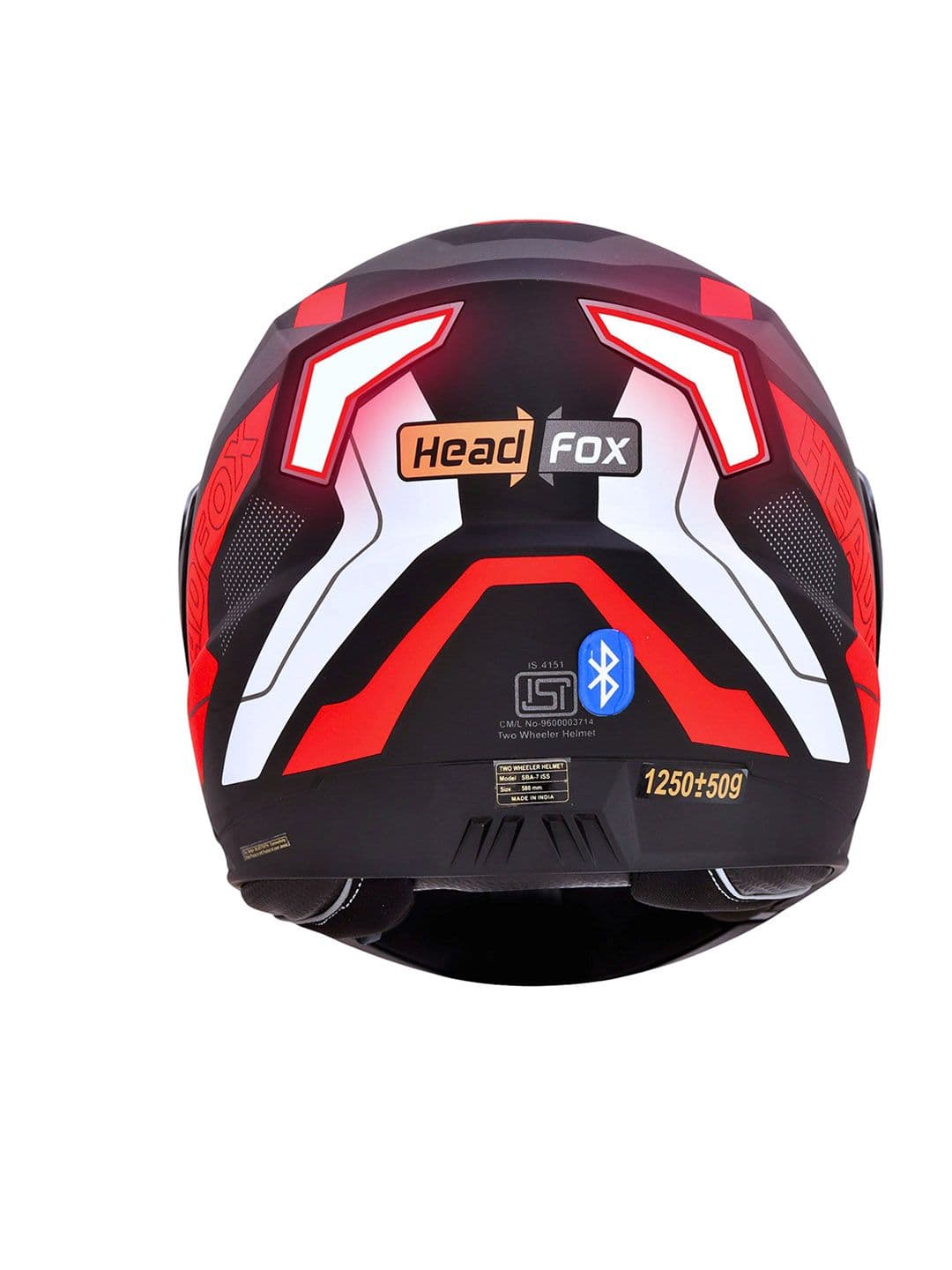 HEADFOX N2 Matt Air 7 Smart Bluetooth Calls Music GPS & Voice Asst. Road DV Helmet