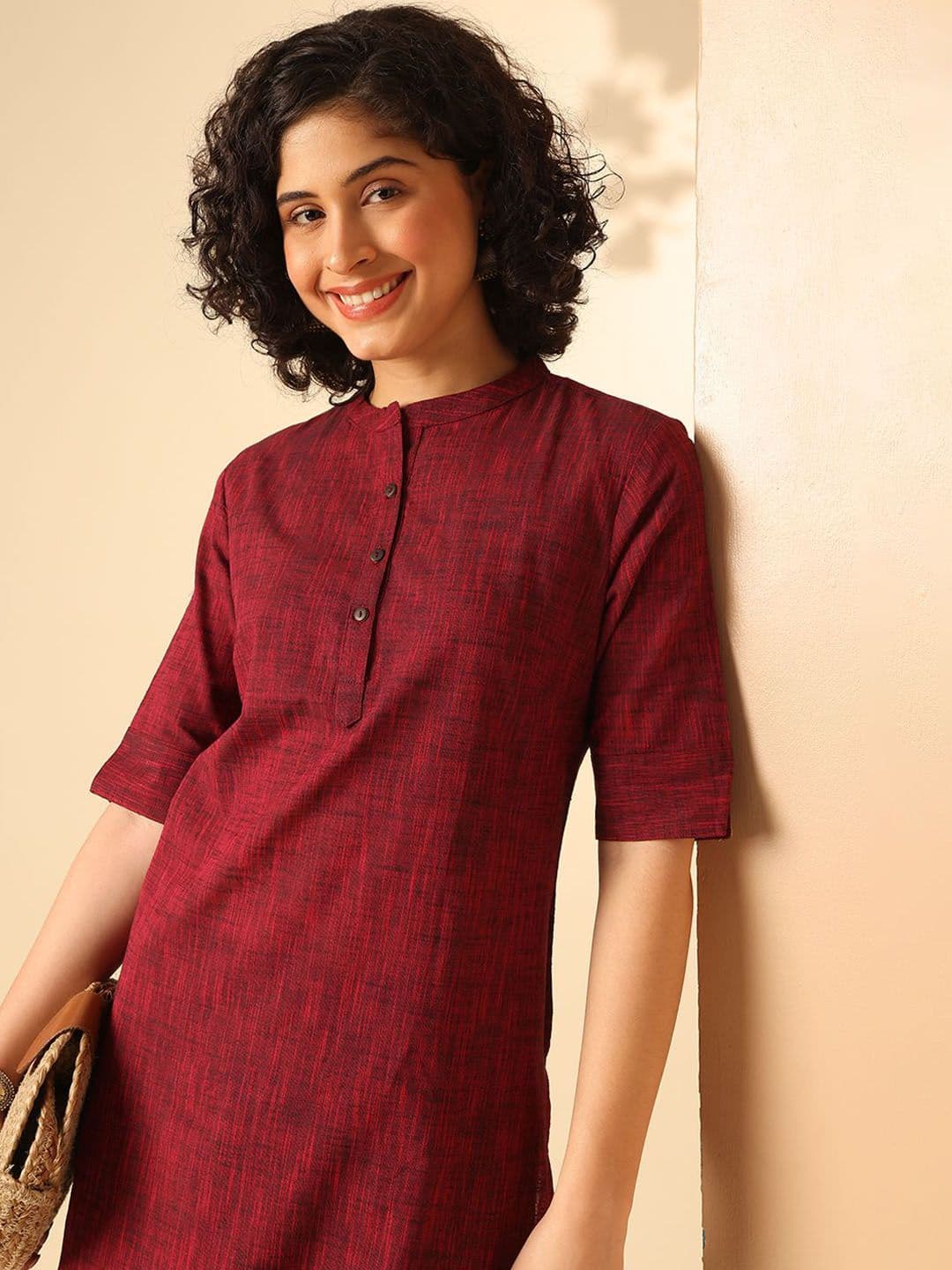 Anouk X fwd Women Geometric Mirror Work Kurta - view 1