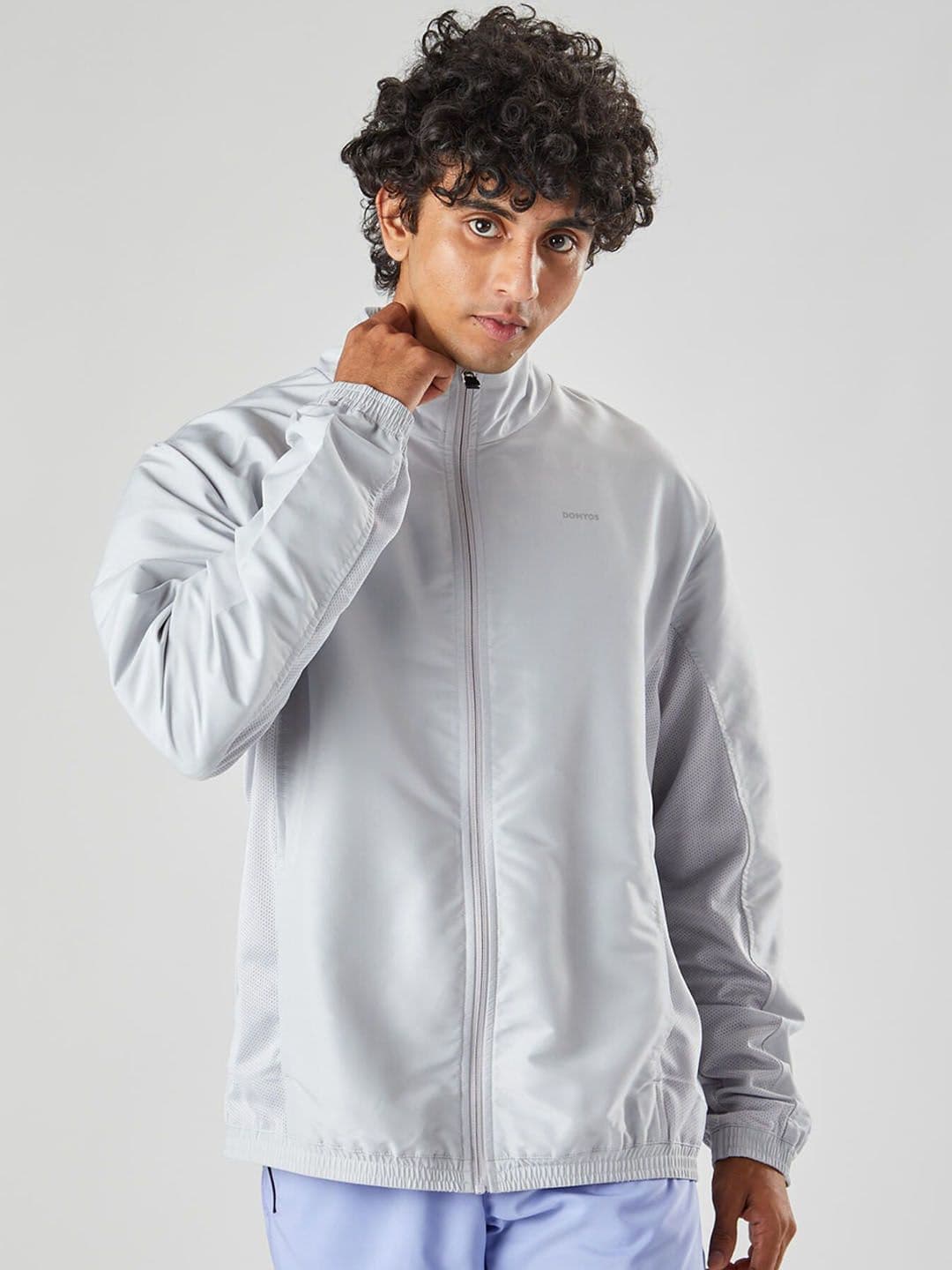 Decathlon Domyos - Men Grey FJA 100 Moisture Managing Fitness Tracksuit Jackets