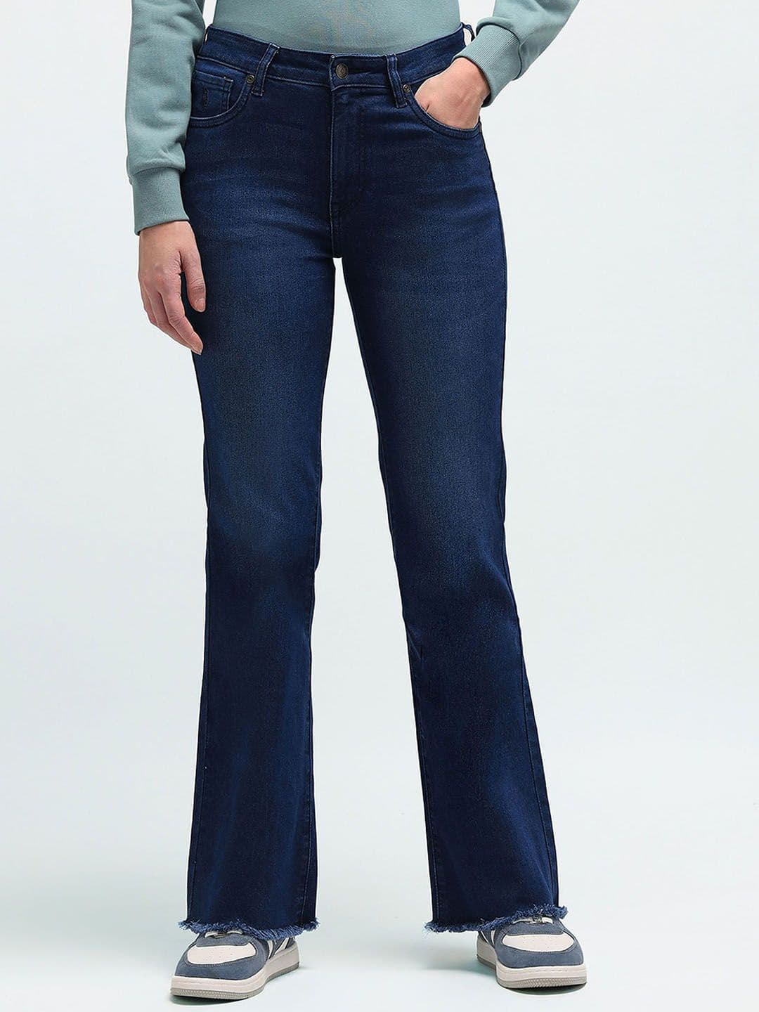 U.S. Polo Assn. Women Cotton Bootcut Light Fade Stretchable Jeans - view 1