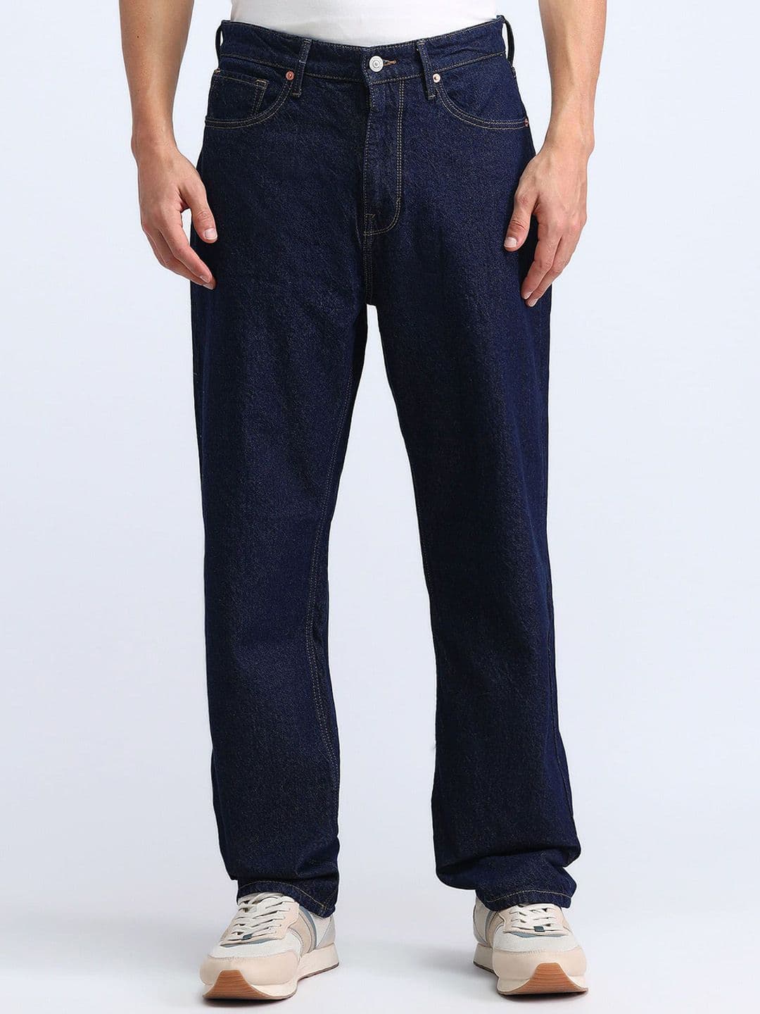 Flying Machine Men Light Fade Mid-Rise Cotton Stretchable Jeans - view 1