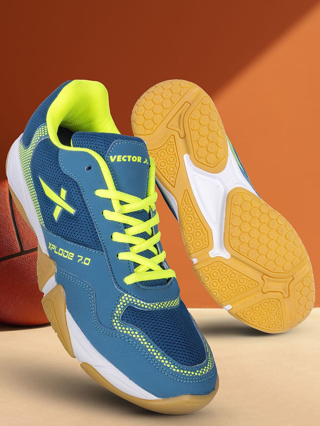 VECTOR X Xplode 7.0 Synthetic Upper Non-Marking Rubber Sole Badminton Shoes - view 1