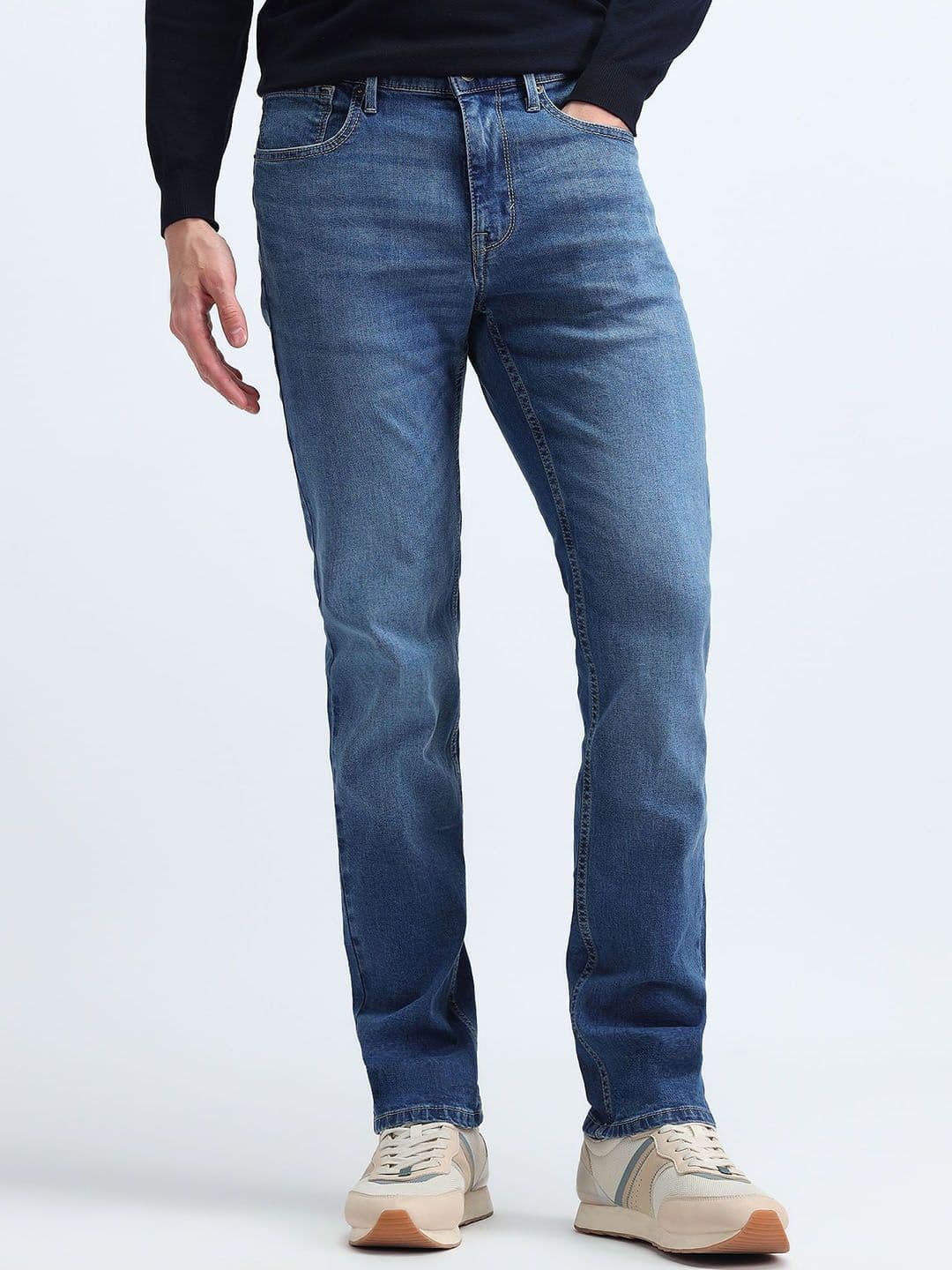 Flying Machine Men Straight Fit Light Fade Stretchable Jeans - view 1