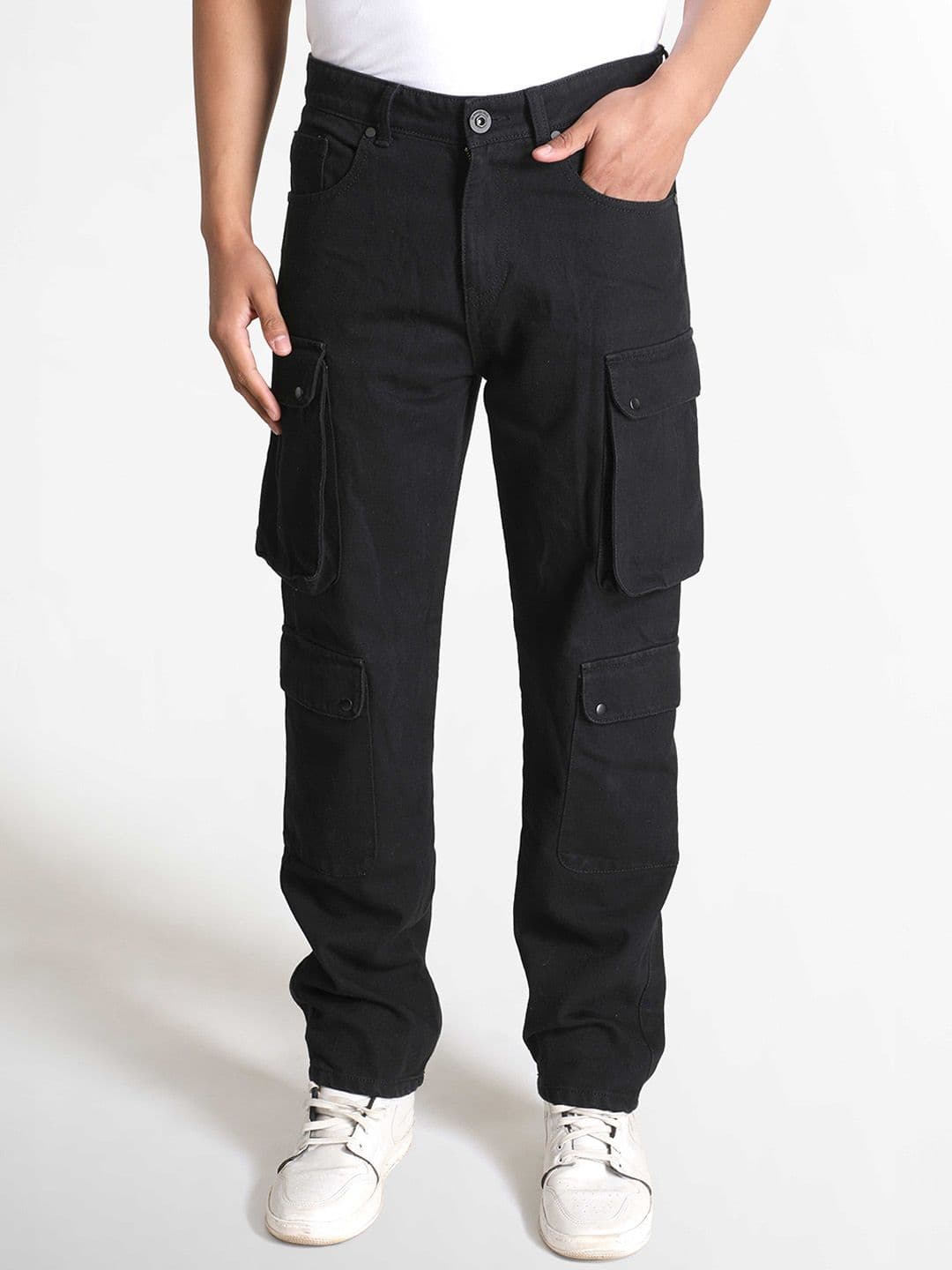 The Roadster Lifestyle Co. Men Pure Cotton Relaxed-Fit Cargo Jeans - view 1