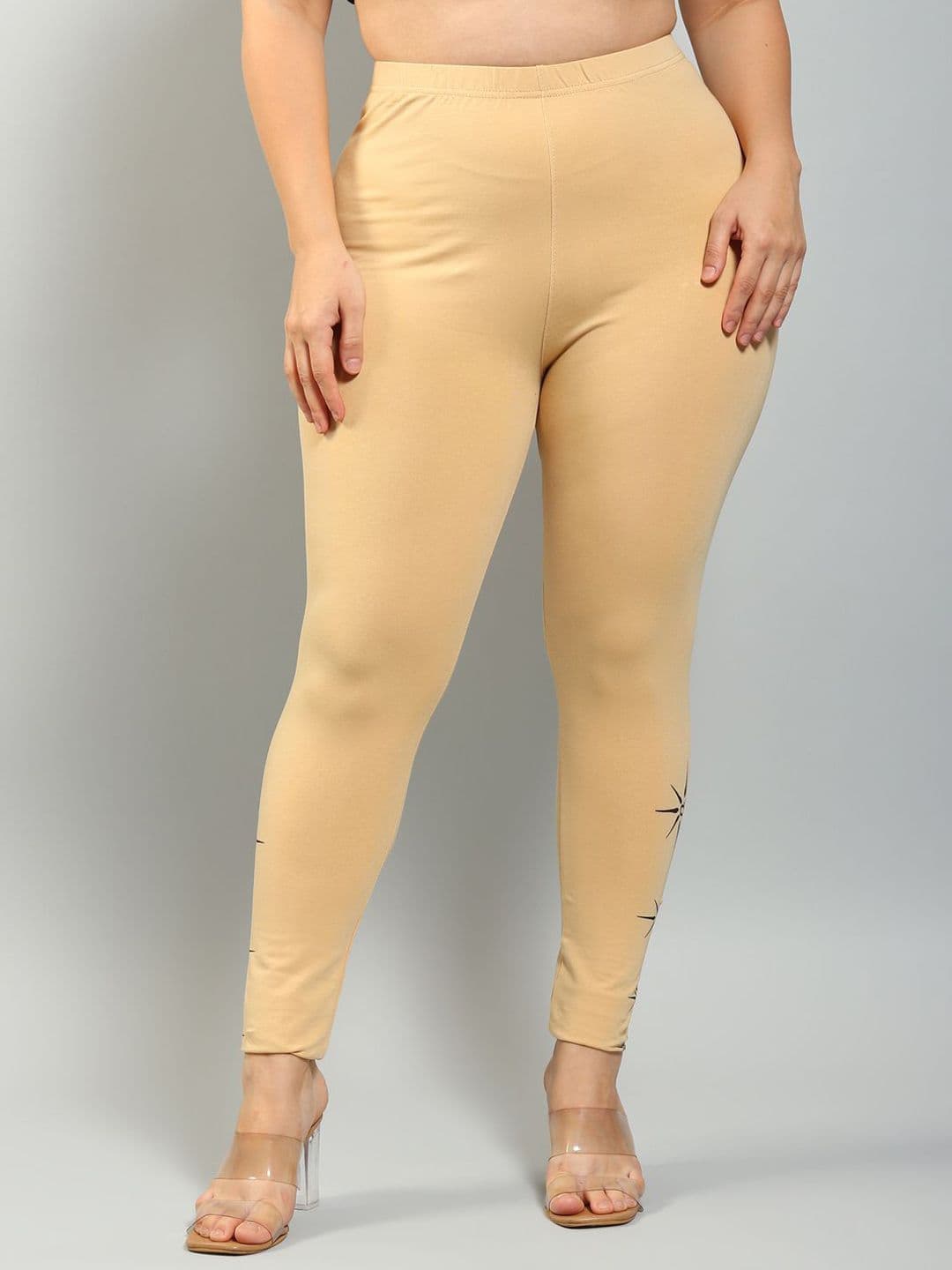 Plus Size Women Printed Ankle Slip-On Leggings - view 1