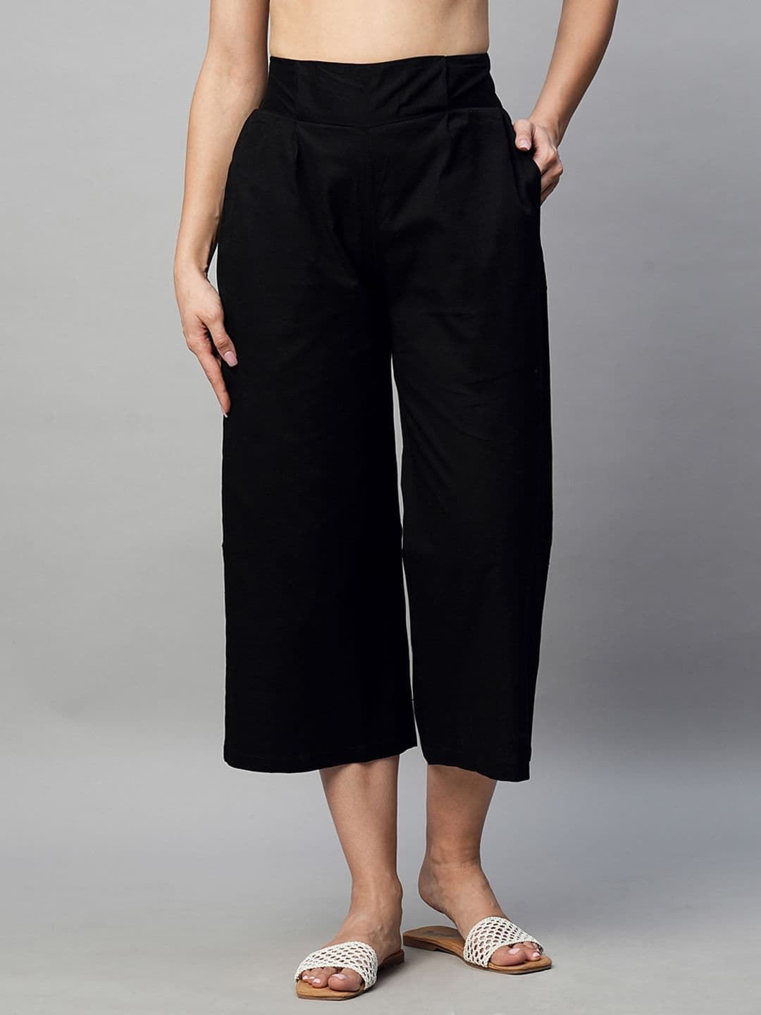 Babli Women Handloom Cotton Palazzos - view 1