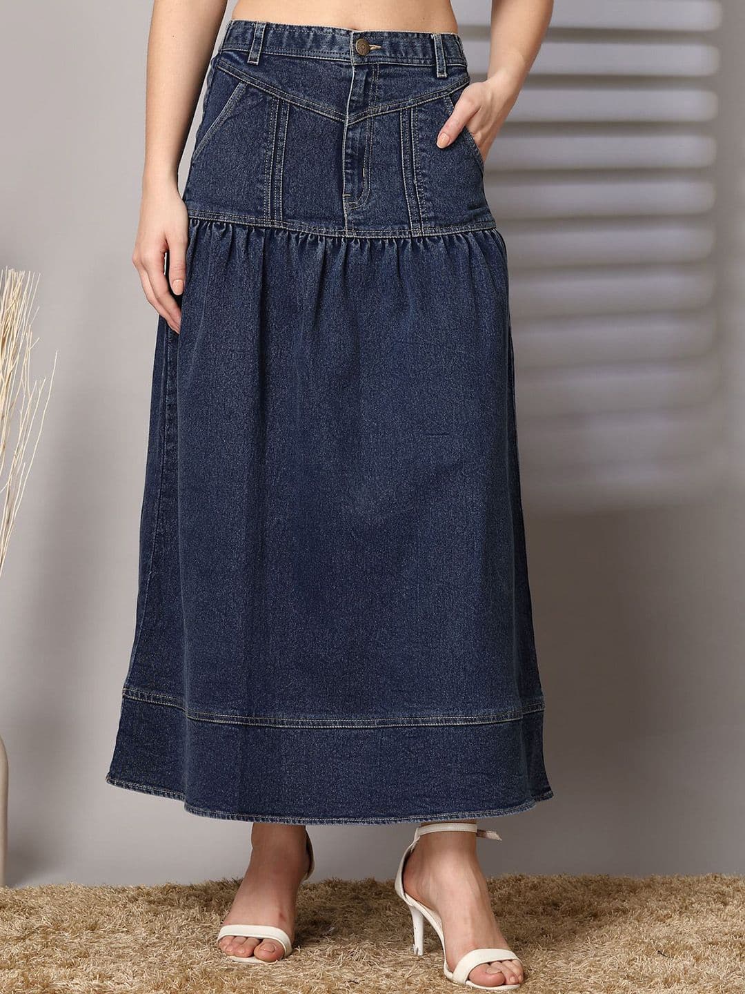 plusS A-Line Maxi Skirt - view 1
